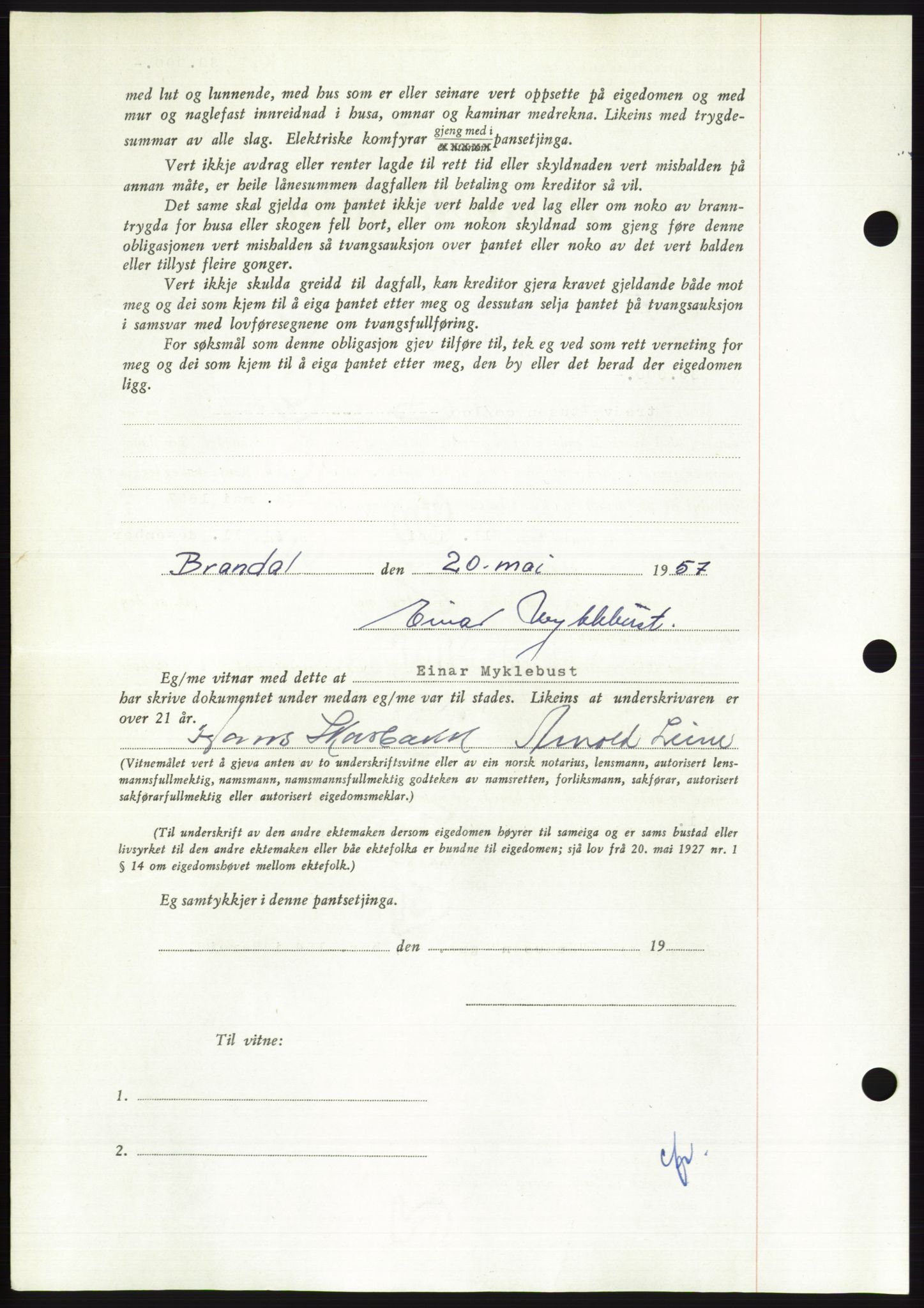 Søre Sunnmøre sorenskriveri, AV/SAT-A-4122/1/2/2C/L0130: Pantebok nr. 18B, 1957-1958, Dagboknr: 1475/1957