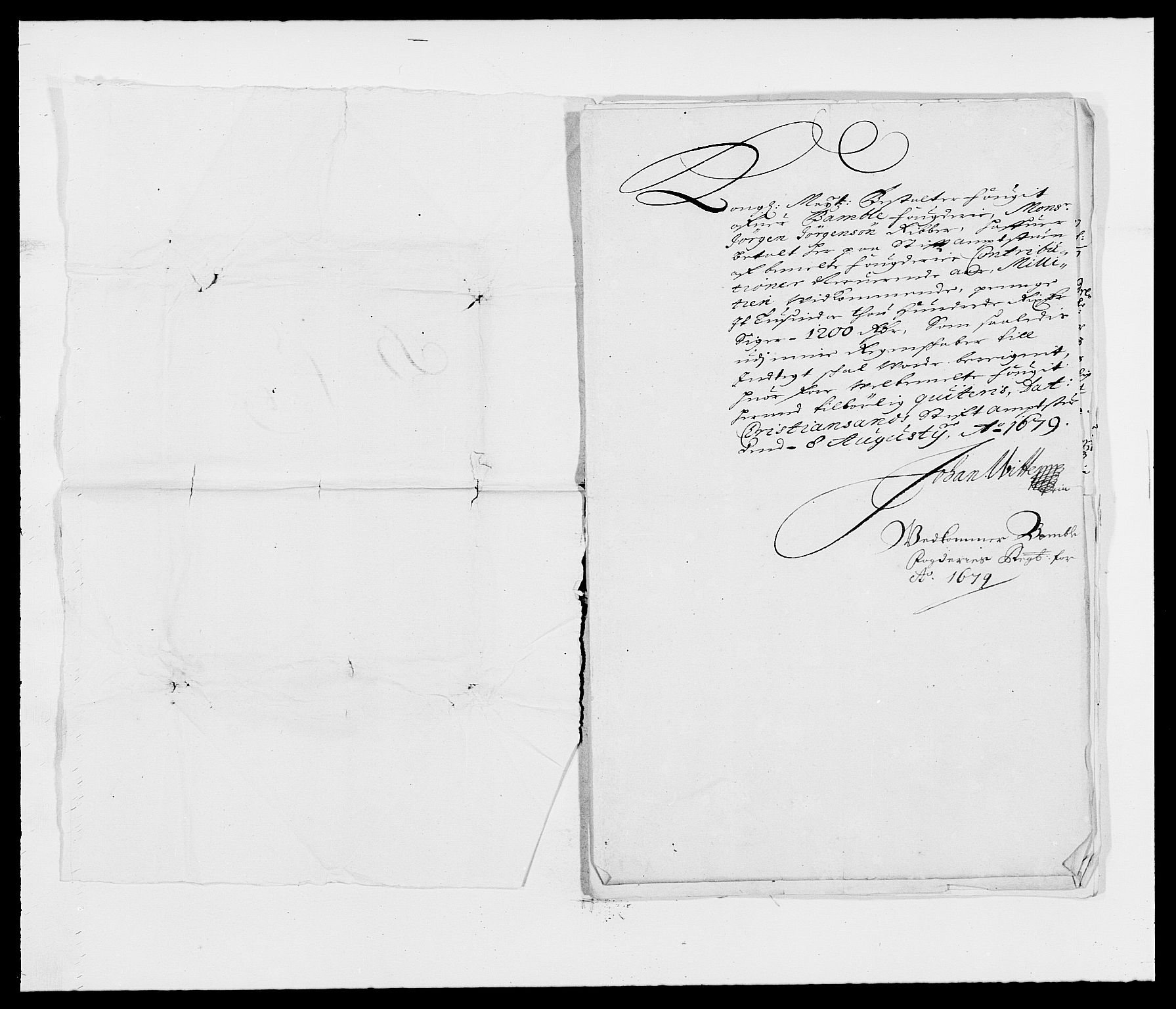 Rentekammeret inntil 1814, Reviderte regnskaper, Fogderegnskap, AV/RA-EA-4092/R34/L2044: Fogderegnskap Bamble, 1678-1679, s. 428