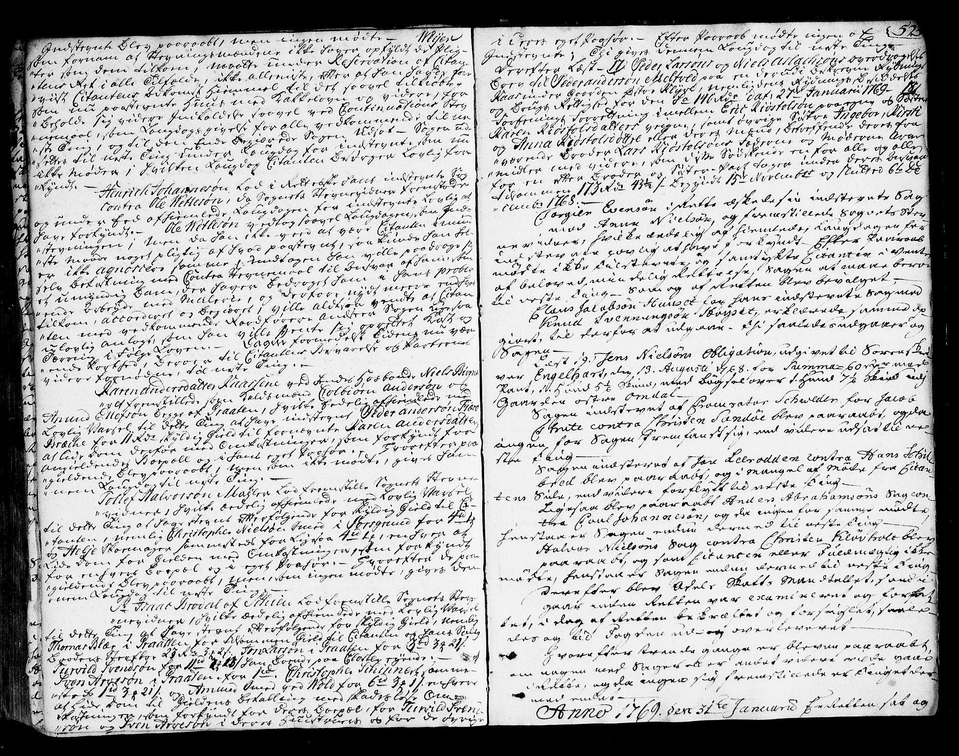 Nedre Telemark sorenskriveri, AV/SAKO-A-135/F/Fa/L0024: Tingbok, 1767-1769, s. 523
