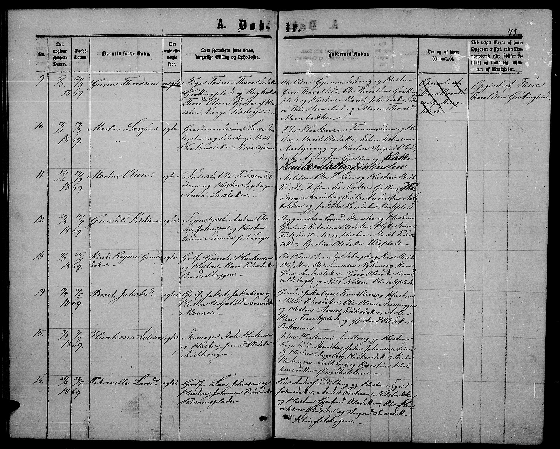 Alvdal prestekontor, AV/SAH-PREST-060/H/Ha/Hab/L0002: Klokkerbok nr. 2, 1863-1878, s. 45