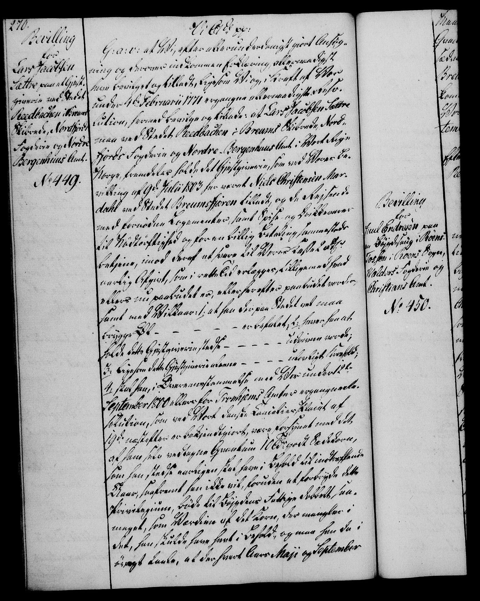 Rentekammeret, Kammerkanselliet, AV/RA-EA-3111/G/Gg/Gga/L0018: Norsk ekspedisjonsprotokoll med register (merket RK 53.18), 1804-1806, s. 270