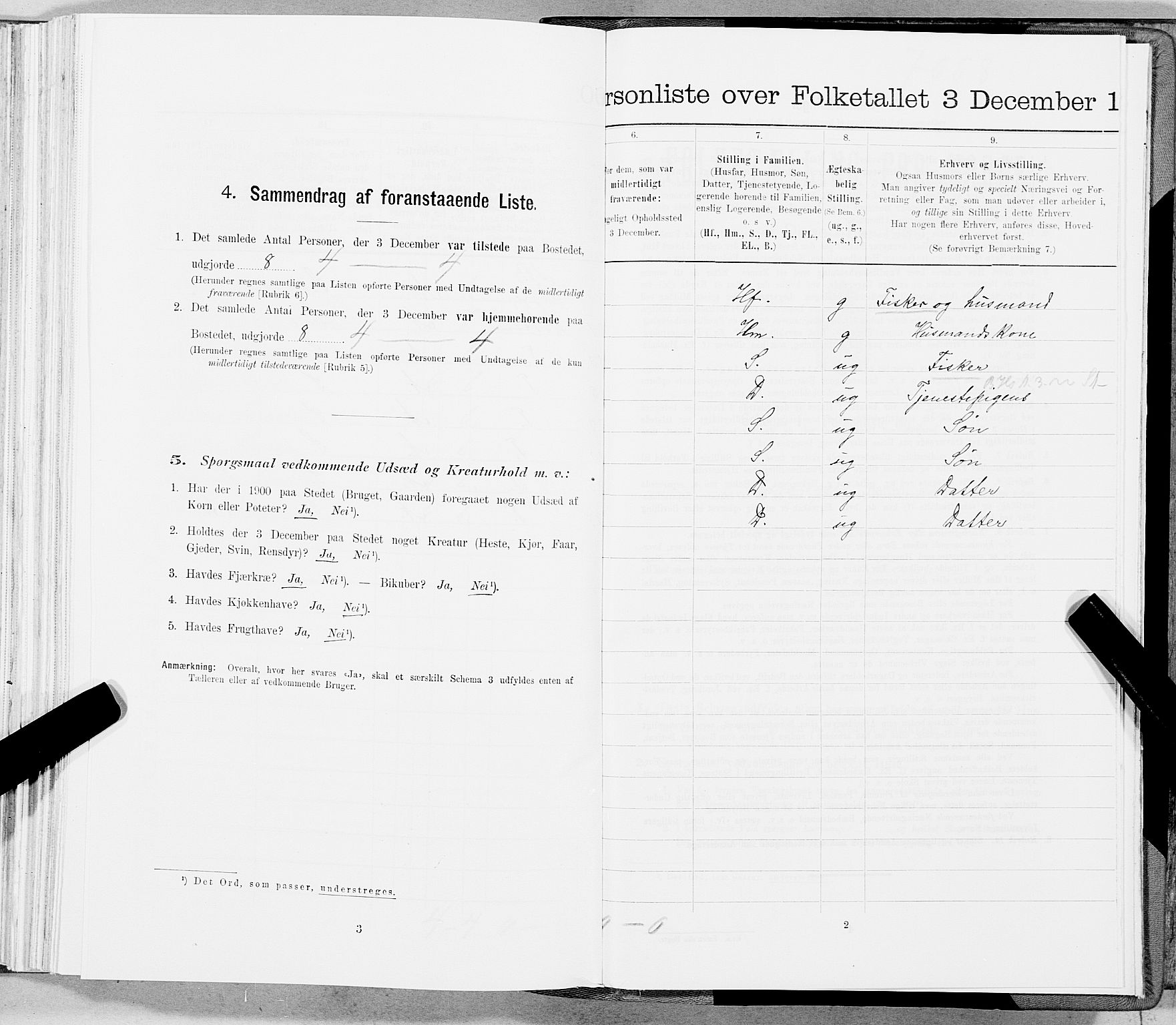 SAT, Folketelling 1900 for 1749 Flatanger herred, 1900, s. 352