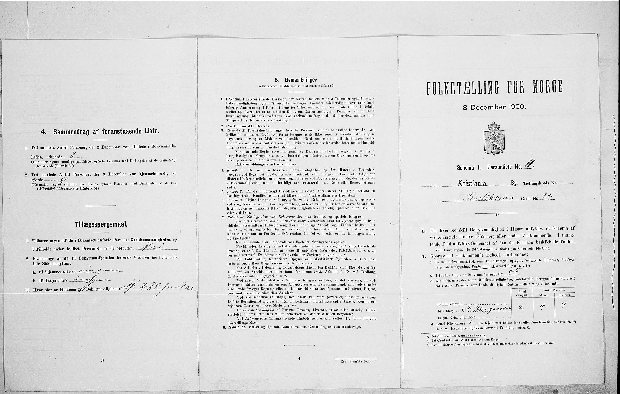 SAO, Folketelling 1900 for 0301 Kristiania kjøpstad, 1900, s. 76522
