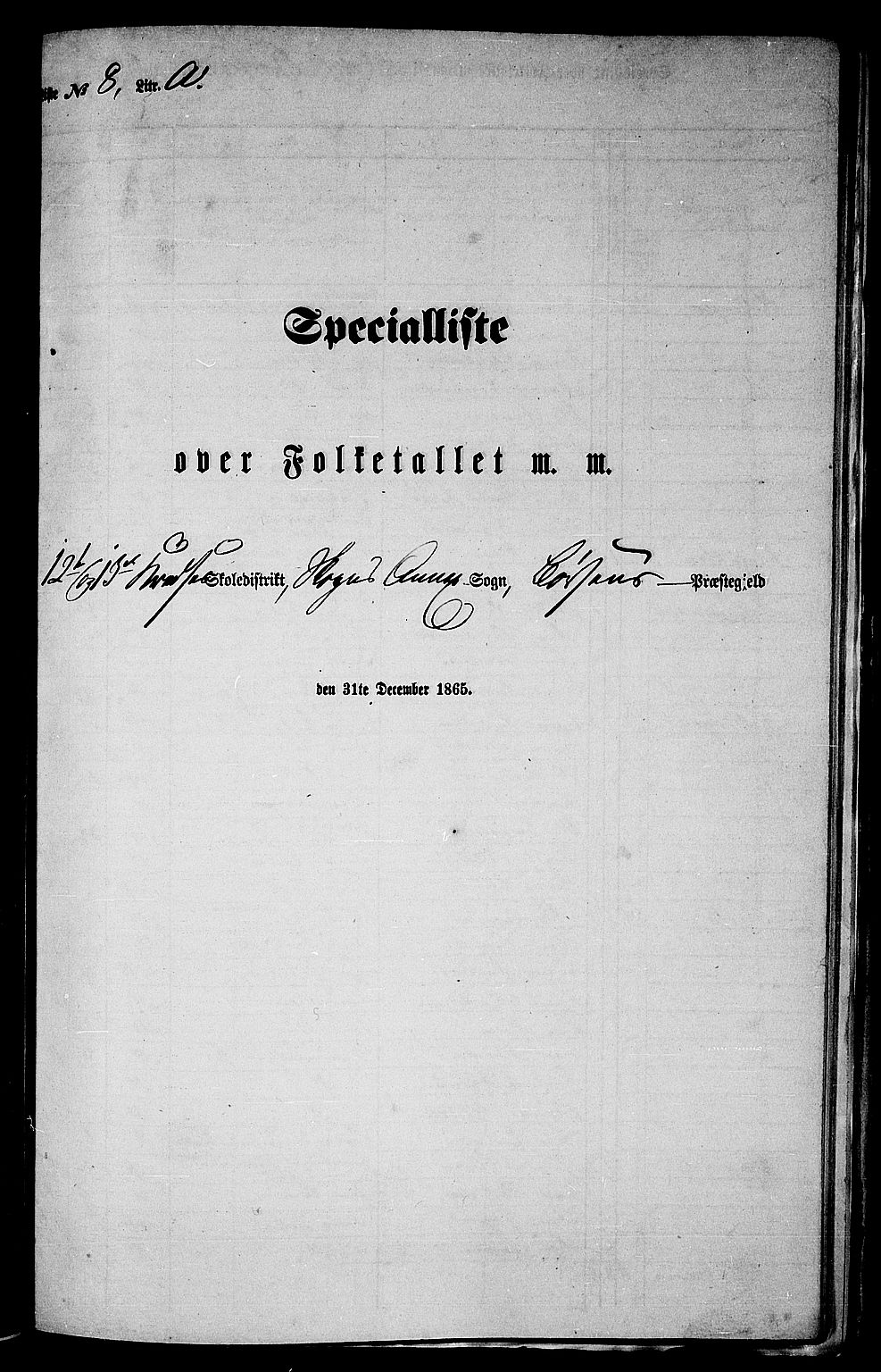 RA, Folketelling 1865 for 1658P Børsa prestegjeld, 1865, s. 139