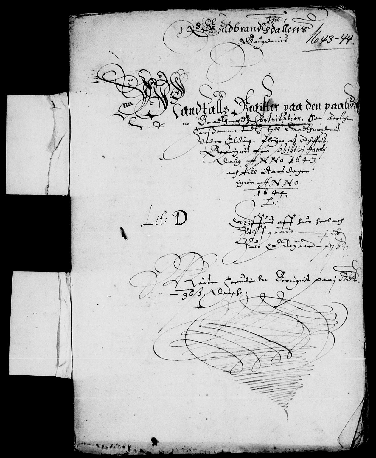 Rentekammeret inntil 1814, Reviderte regnskaper, Lensregnskaper, AV/RA-EA-5023/R/Rb/Rba/L0176: Akershus len, 1643-1644