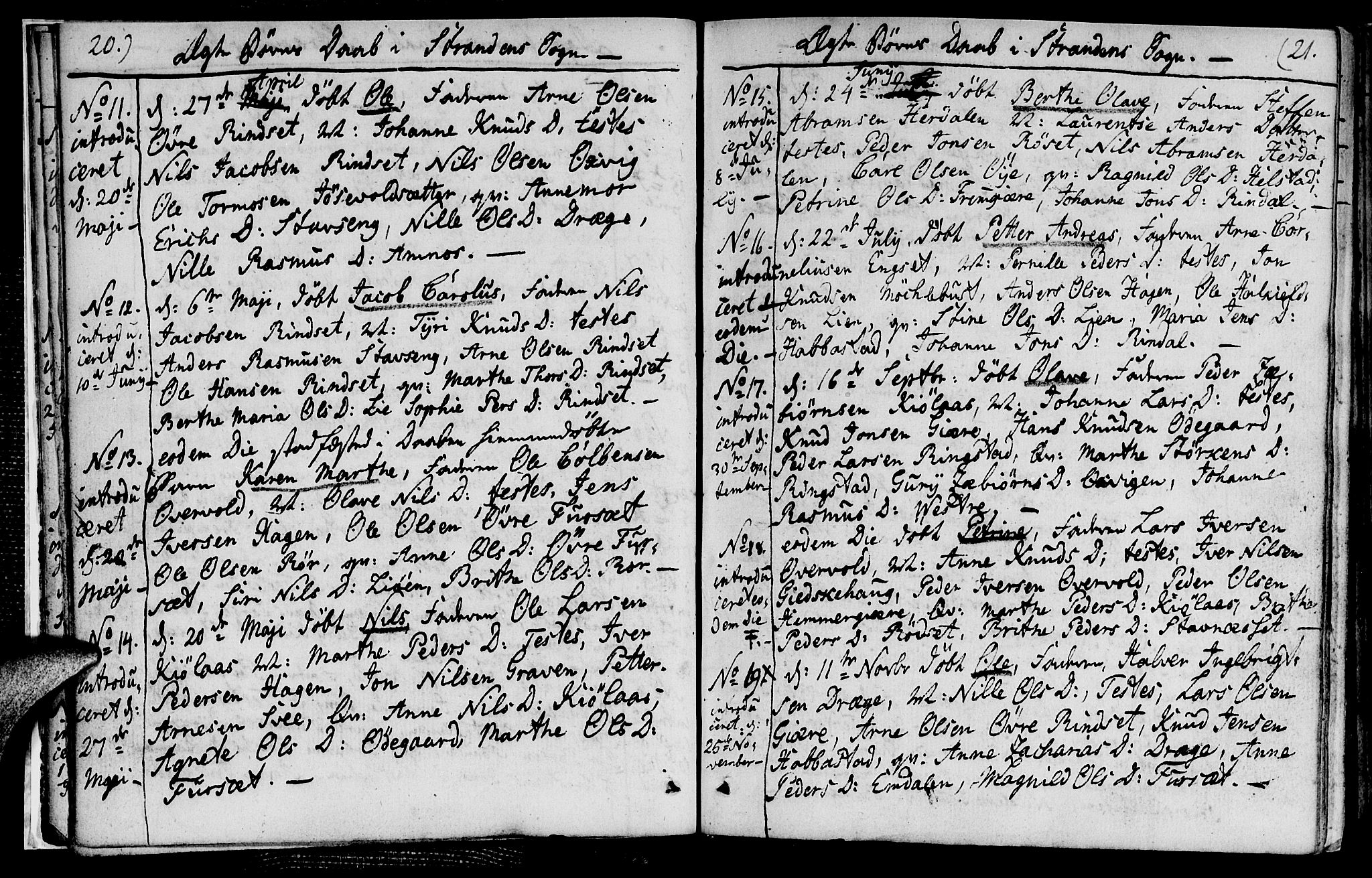 Ministerialprotokoller, klokkerbøker og fødselsregistre - Møre og Romsdal, AV/SAT-A-1454/520/L0272: Ministerialbok nr. 520A02, 1802-1827, s. 20-21