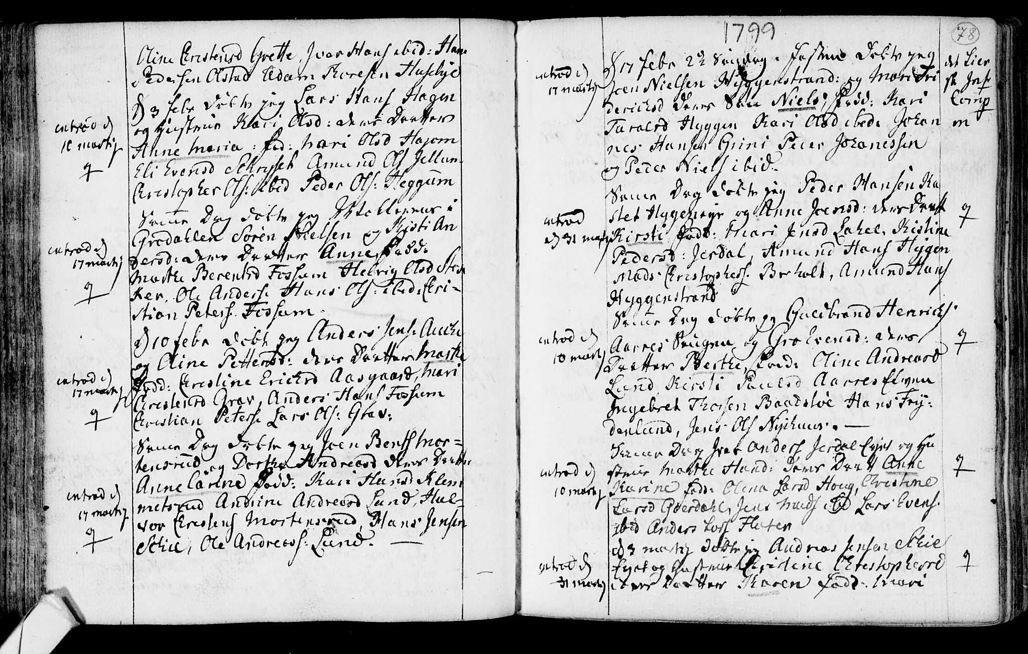 Røyken kirkebøker, SAKO/A-241/F/Fa/L0003: Ministerialbok nr. 3, 1782-1813, s. 78