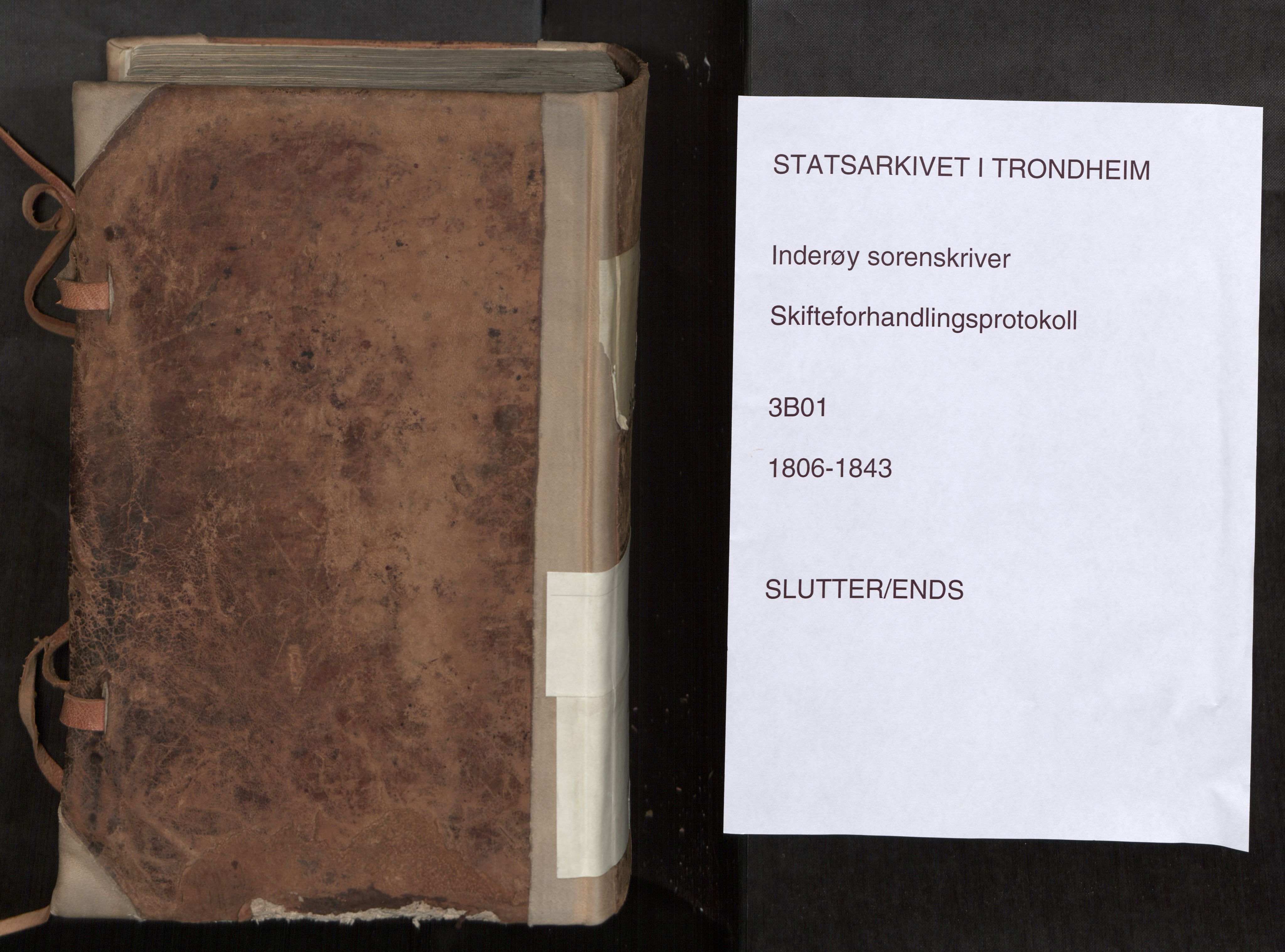 Inderøy sorenskriveri, AV/SAT-A-4147/1/3/3B/L0001: Skifteforhandlingsprotokoll, 1806-1843