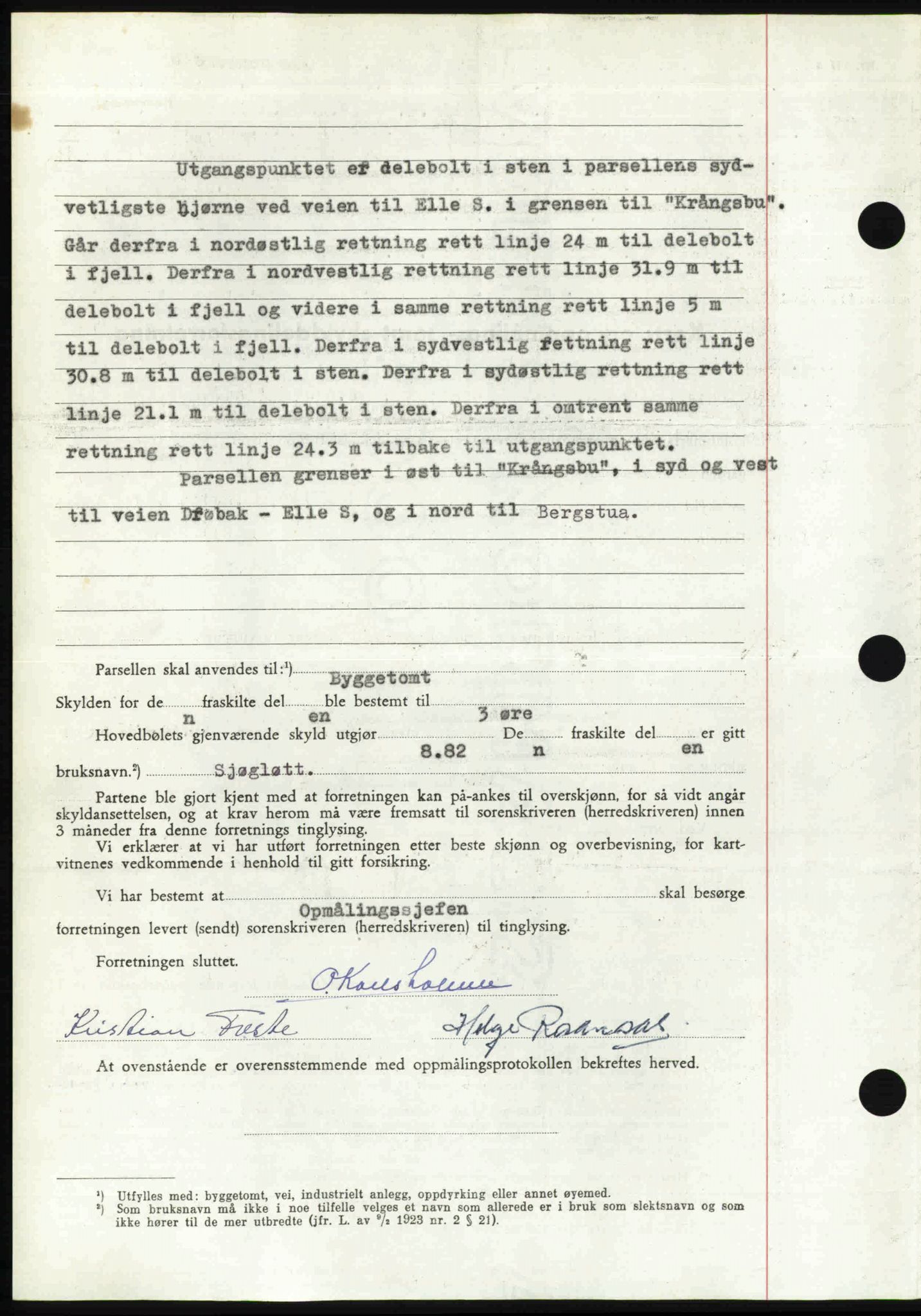 Follo sorenskriveri, AV/SAO-A-10274/G/Ga/Gaa/L0085: Pantebok nr. I 85, 1948-1948, Dagboknr: 4011/1948