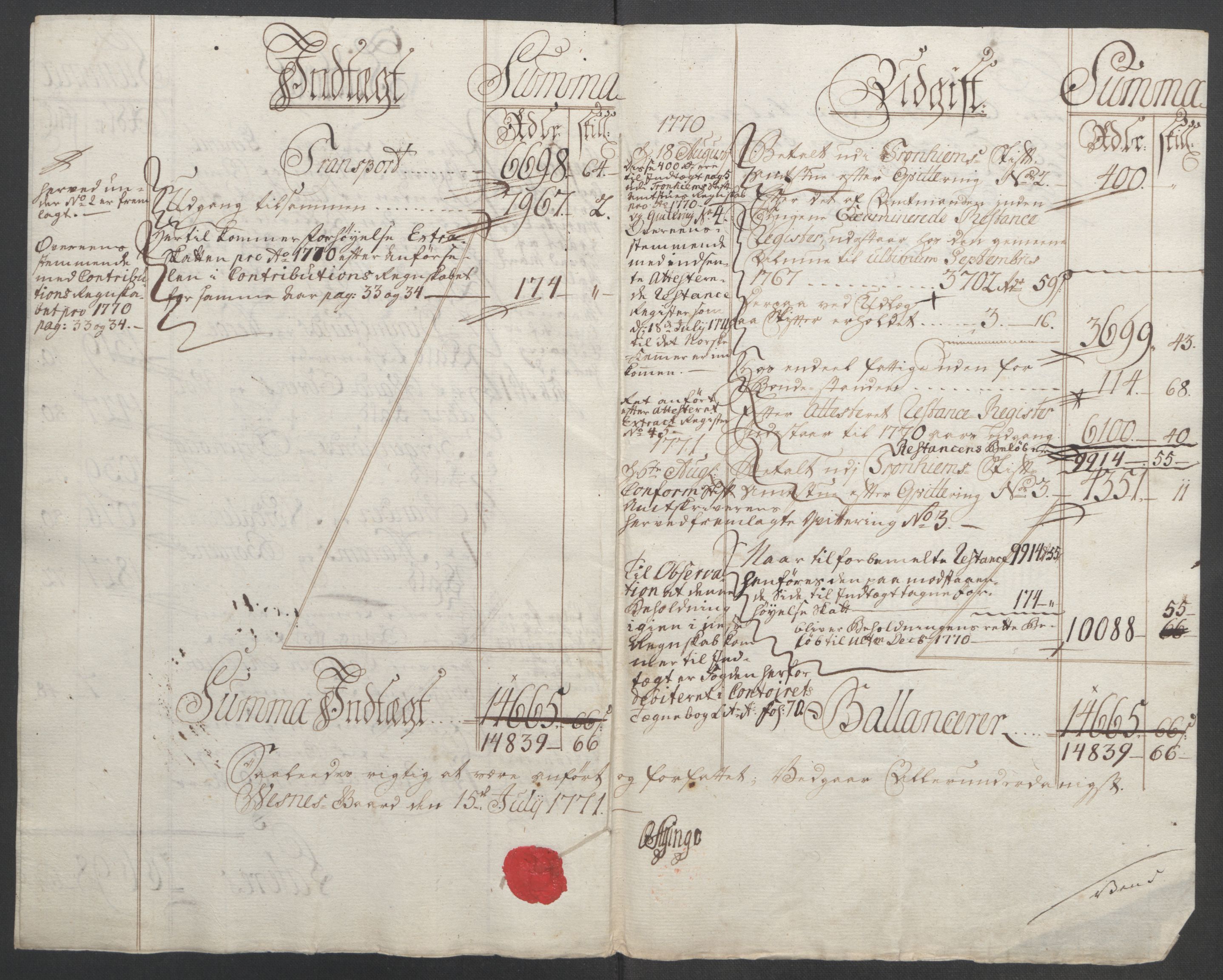 Rentekammeret inntil 1814, Reviderte regnskaper, Fogderegnskap, RA/EA-4092/R54/L3645: Ekstraskatten Sunnmøre, 1762-1772, s. 174