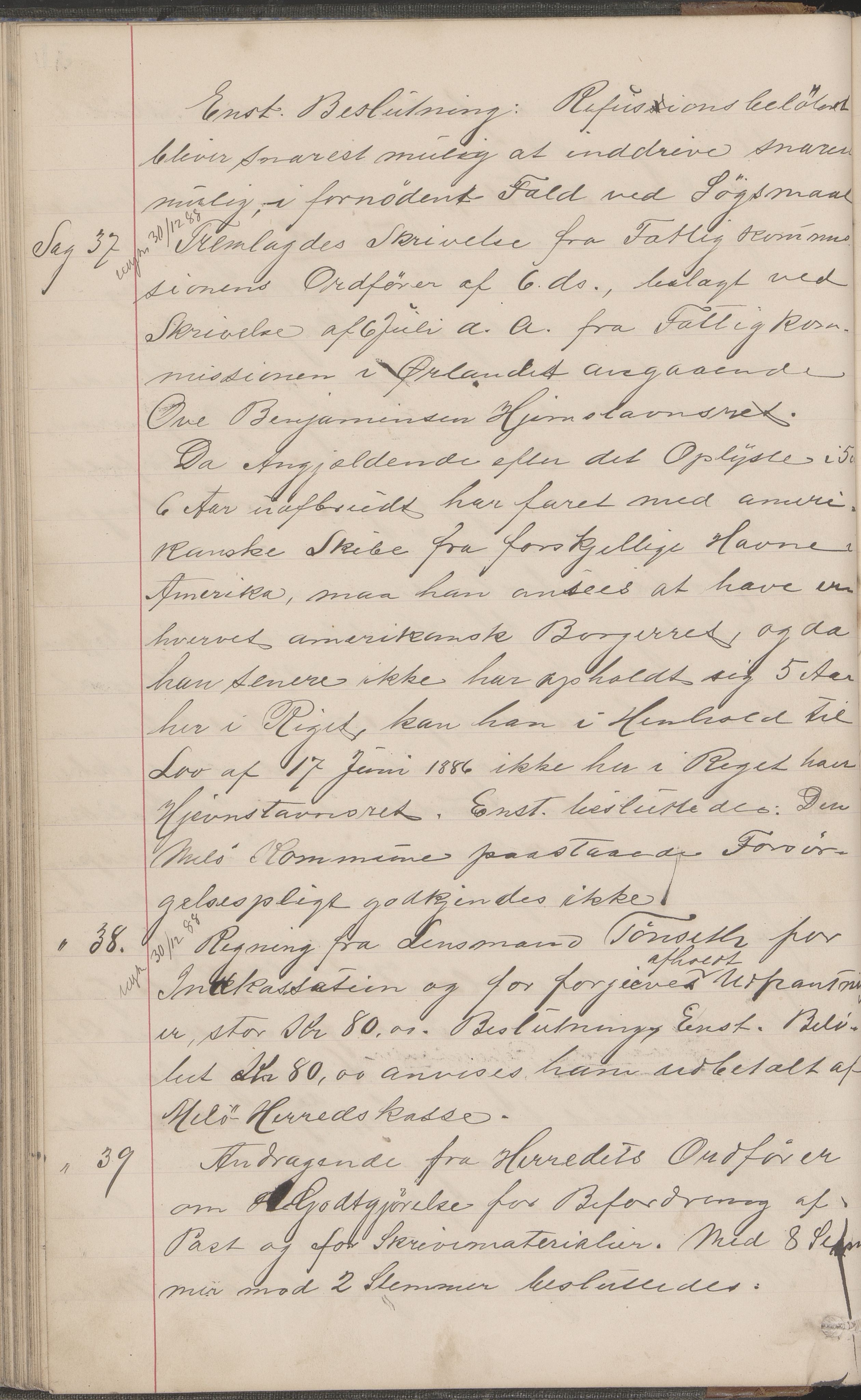Meløy kommune. Formannskapet, AIN/K-18370.150/100/L0001: Forhandlingsprotokoll, 1884-1895