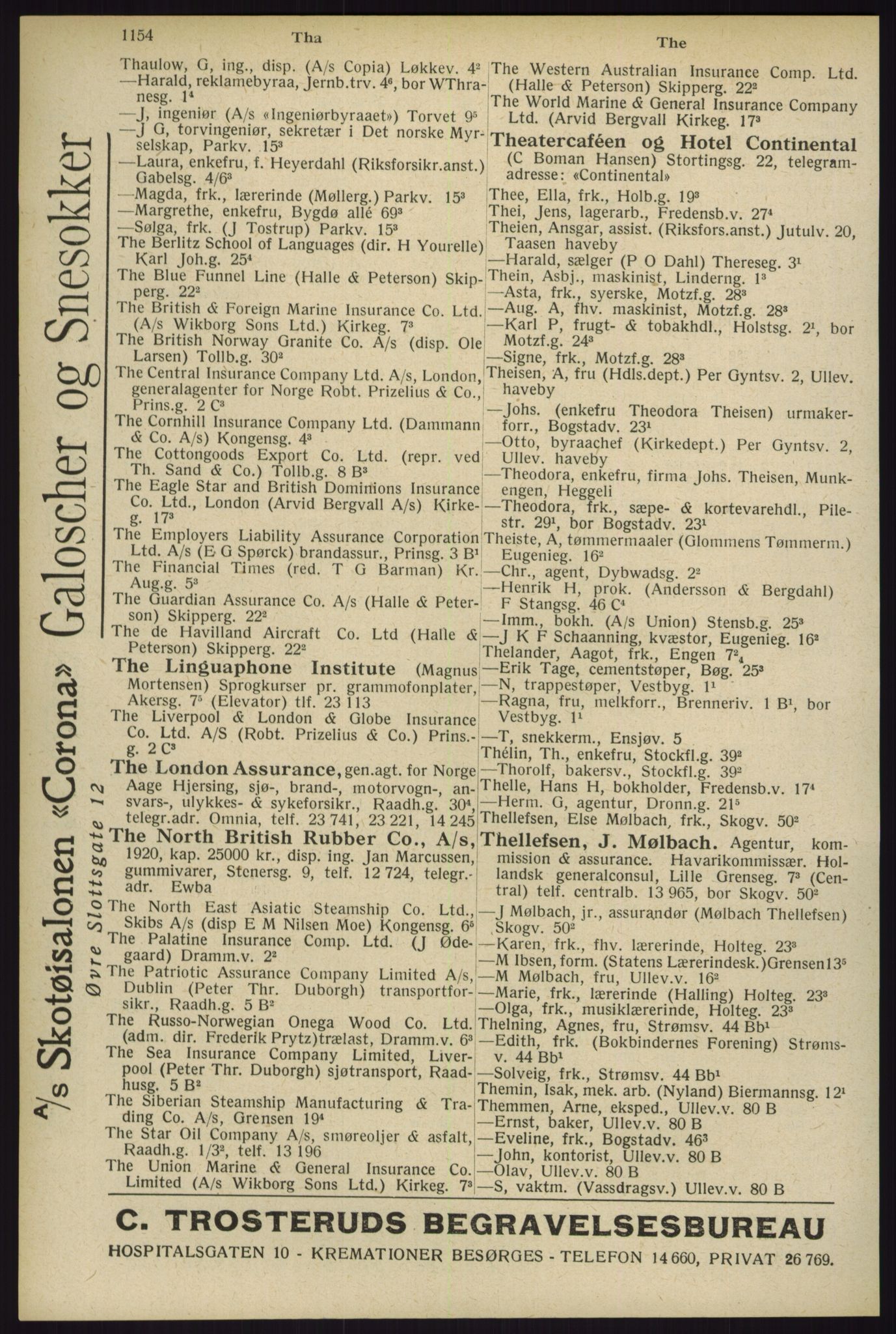 Kristiania/Oslo adressebok, PUBL/-, 1929, s. 1154