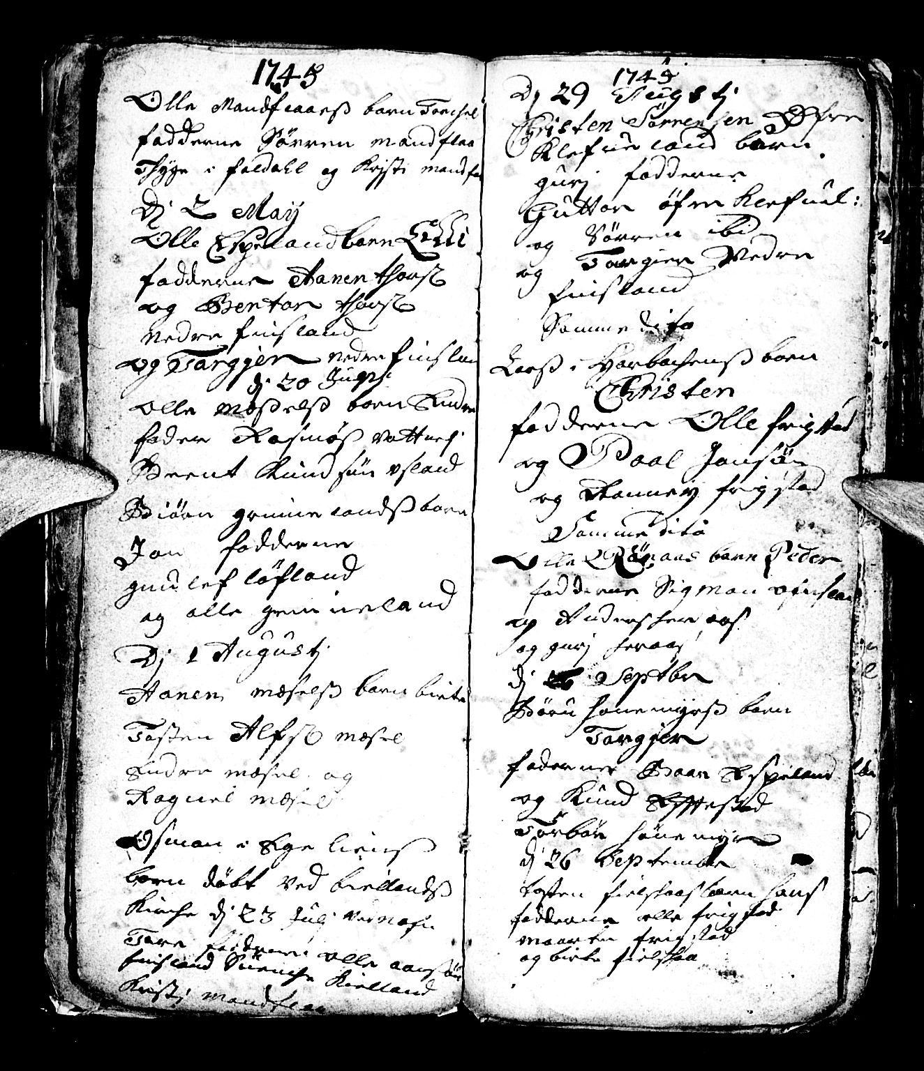 Bjelland sokneprestkontor, SAK/1111-0005/F/Fb/Fbb/L0001: Klokkerbok nr. B 1, 1732-1782, s. 14