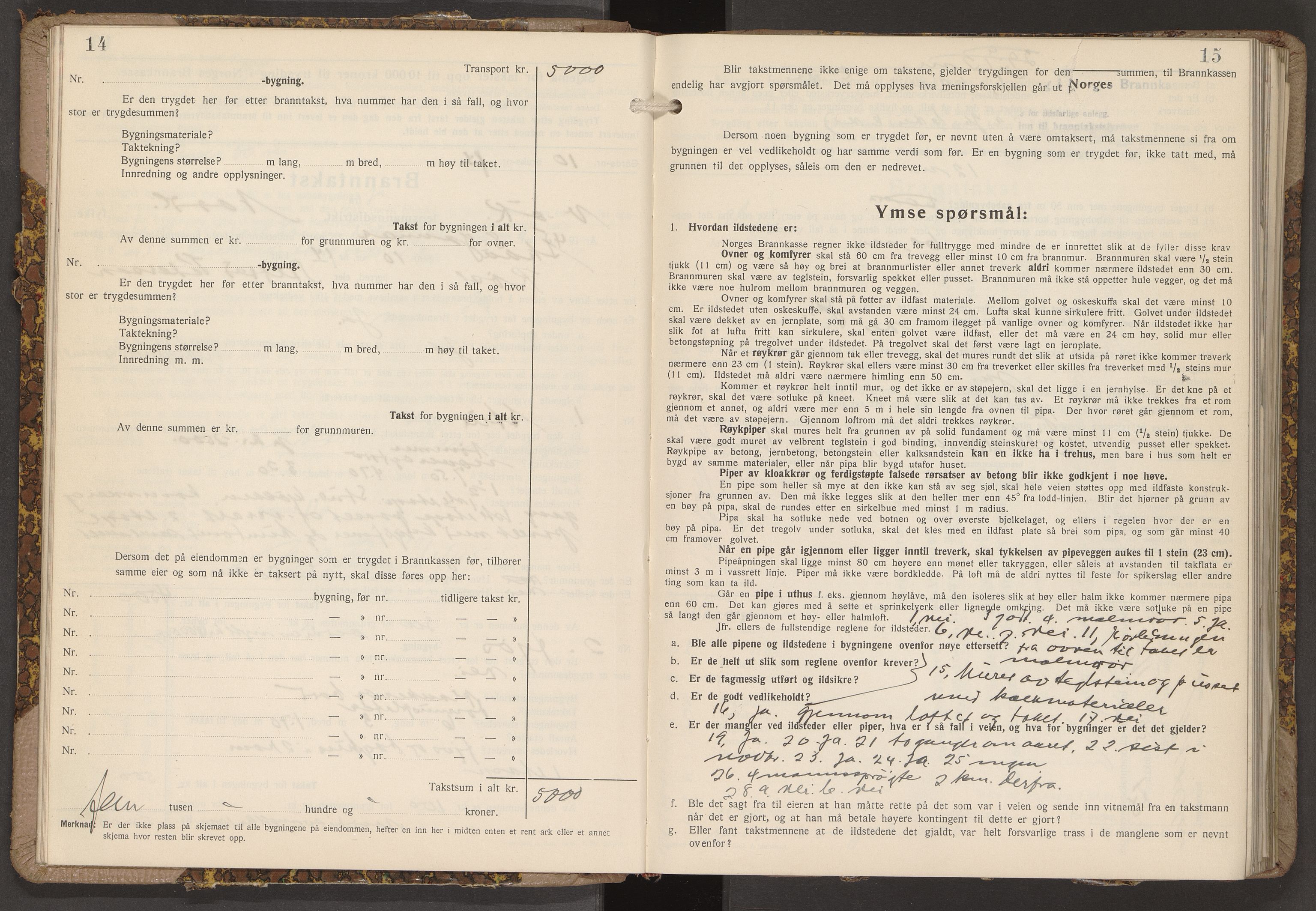 Norges Brannkasse Værøy og Røst, AV/SAT-A-5586/Fb/L0006: Branntakstprotokoll, 1944-1951