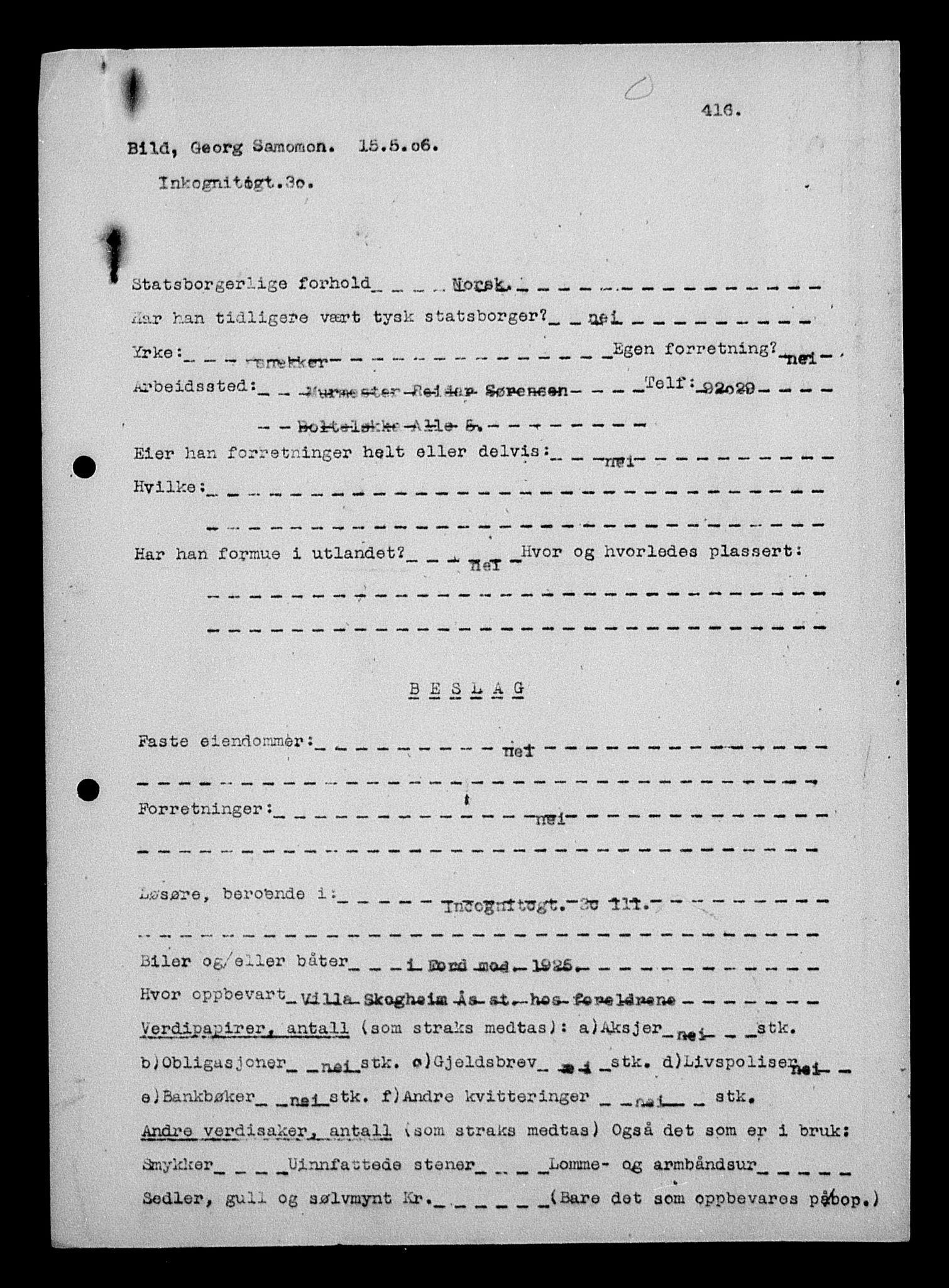 Justisdepartementet, Tilbakeføringskontoret for inndratte formuer, RA/S-1564/H/Hc/Hcc/L0924: --, 1945-1947, s. 167