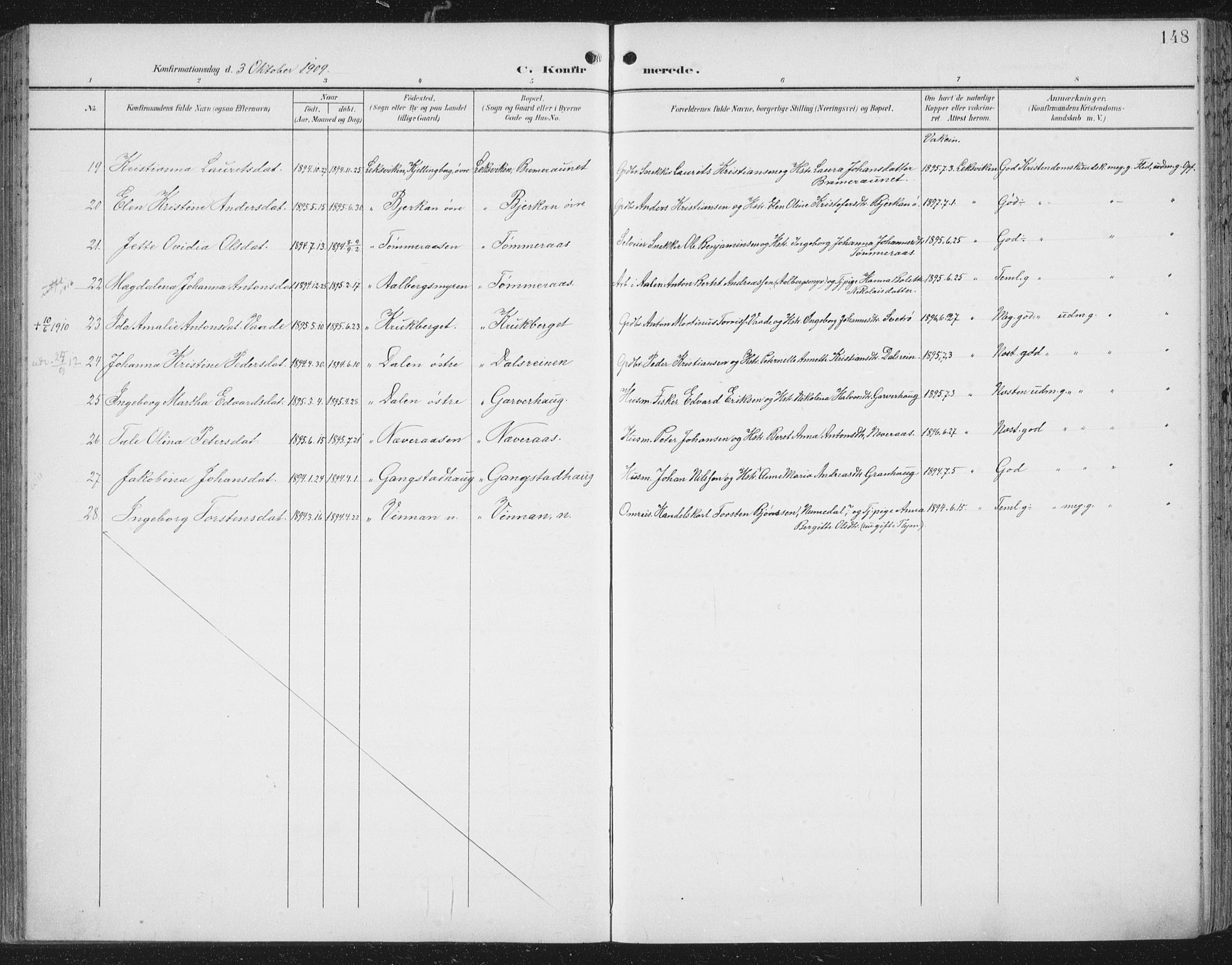 Ministerialprotokoller, klokkerbøker og fødselsregistre - Nord-Trøndelag, AV/SAT-A-1458/701/L0011: Ministerialbok nr. 701A11, 1899-1915, s. 148