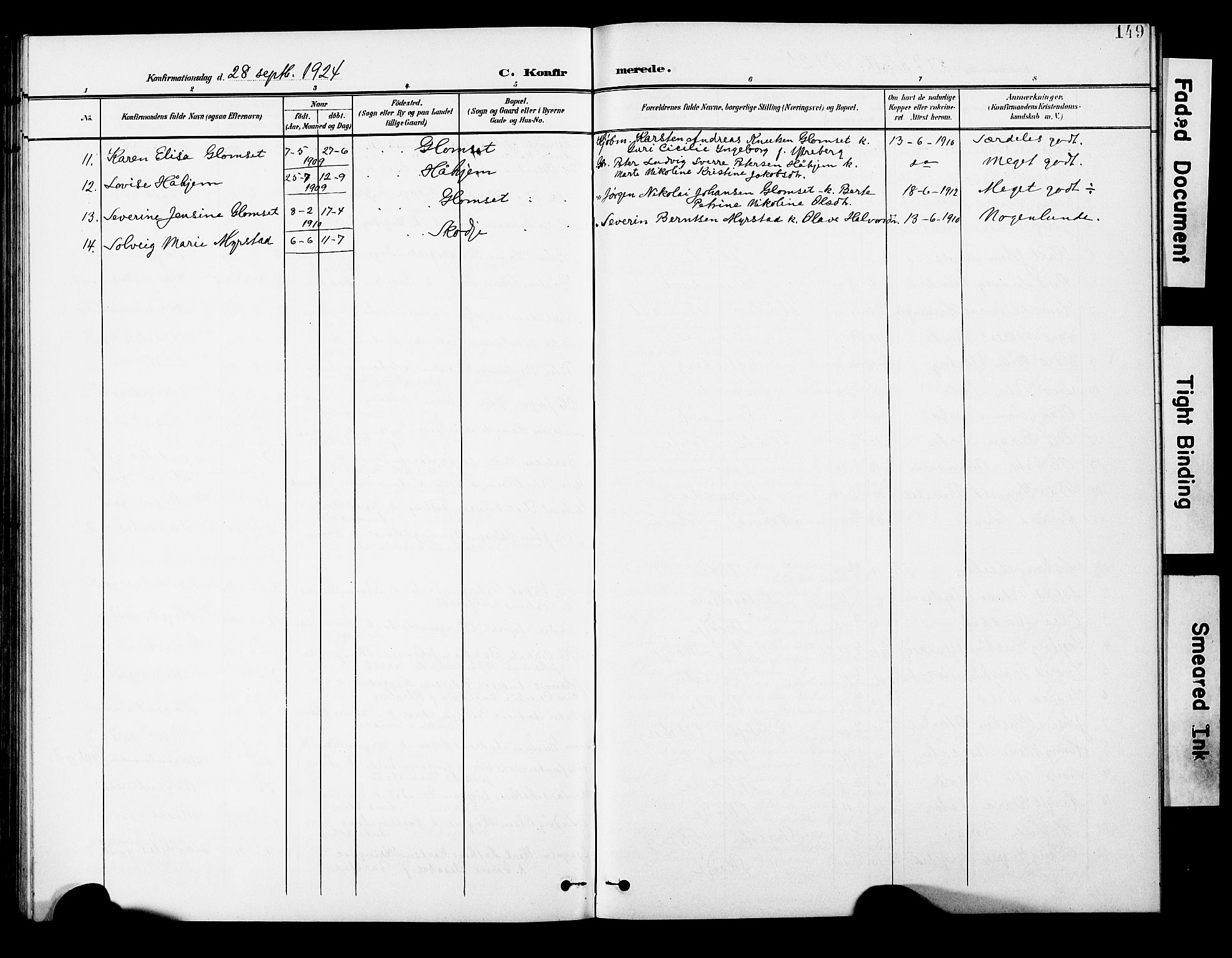 Ministerialprotokoller, klokkerbøker og fødselsregistre - Møre og Romsdal, AV/SAT-A-1454/524/L0366: Klokkerbok nr. 524C07, 1900-1931, s. 149