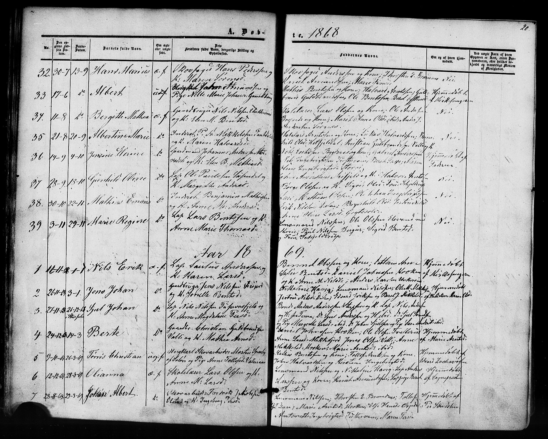 Ministerialprotokoller, klokkerbøker og fødselsregistre - Nordland, AV/SAT-A-1459/823/L0324: Ministerialbok nr. 823A01, 1860-1878, s. 20