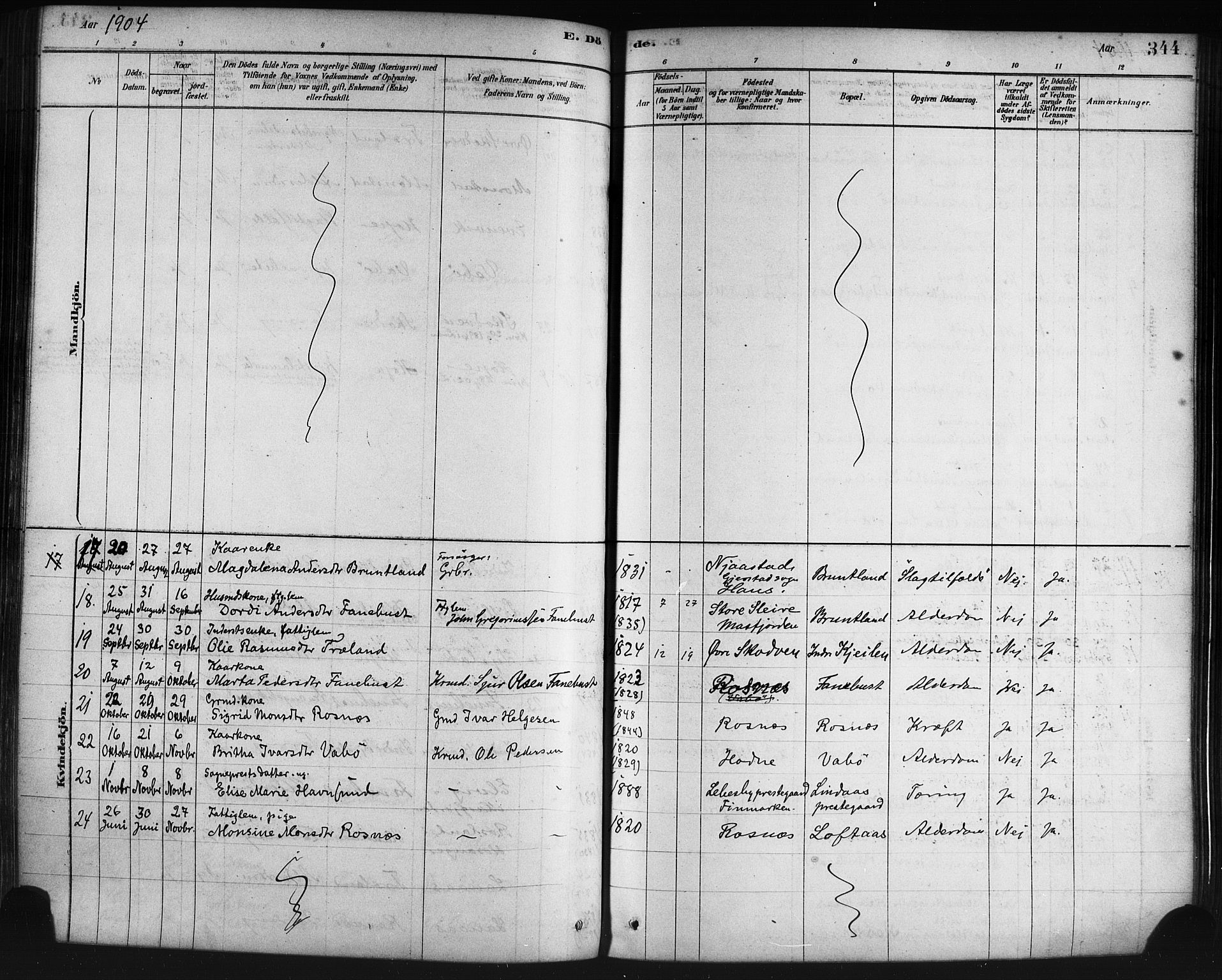 Lindås Sokneprestembete, AV/SAB-A-76701/H/Haa/Haaa/L0019: Ministerialbok nr. A 19, 1878-1912, s. 344