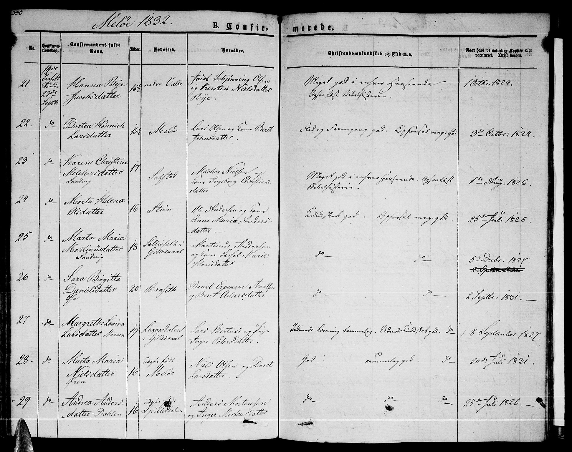 Ministerialprotokoller, klokkerbøker og fødselsregistre - Nordland, AV/SAT-A-1459/841/L0598: Ministerialbok nr. 841A06 /2, 1825-1844, s. 330