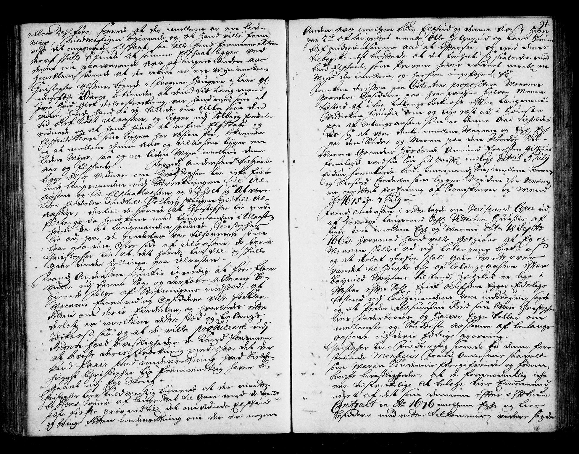 Lier, Røyken og Hurum sorenskriveri, AV/SAKO-A-89/F/Fa/L0039: Tingbok, 1701-1704, s. 91