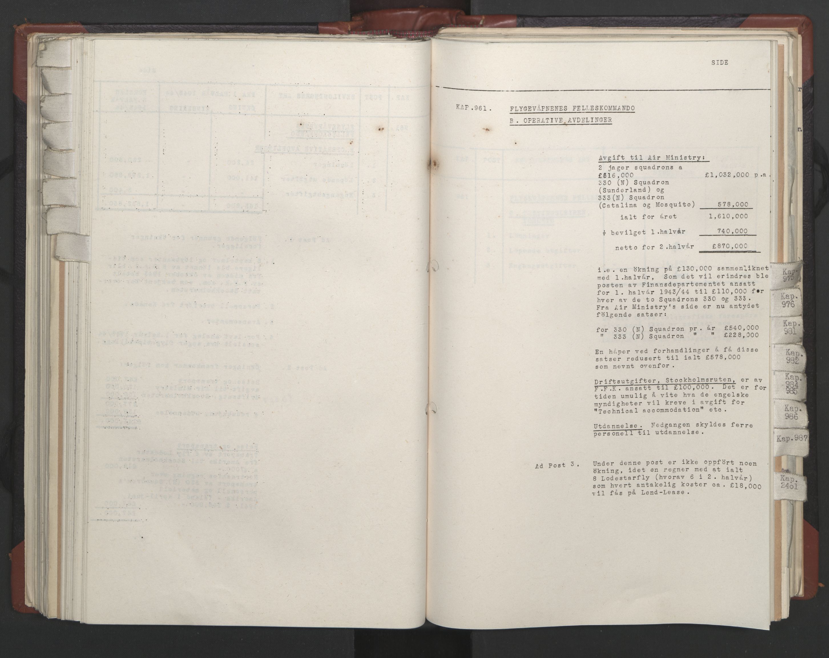 Statsrådssekretariatet, RA/S-1001/A/Ac/L0124: Kgl. res. 14/1-30/6, 1944, s. 206