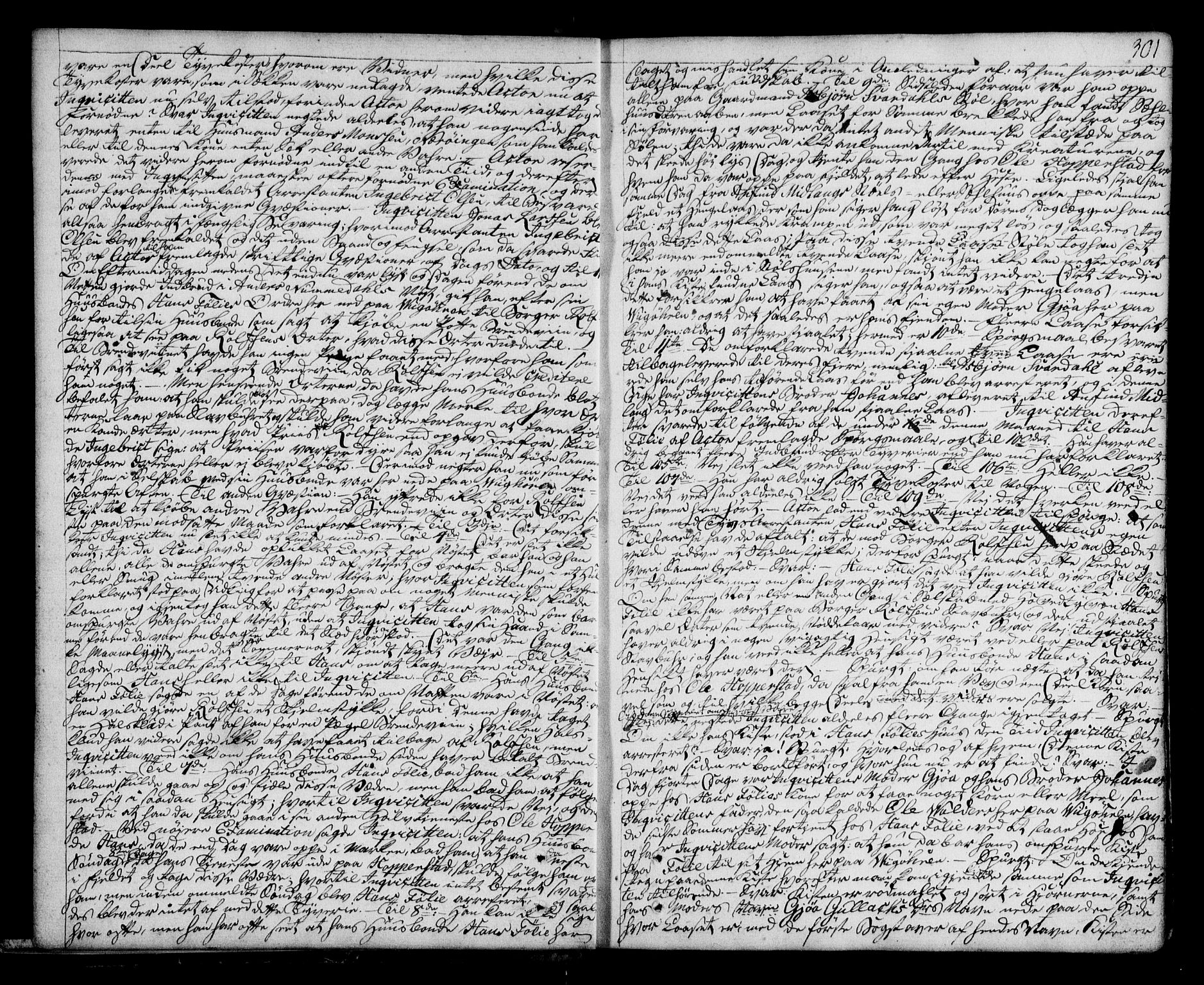 Ytre Sogn tingrett, AV/SAB-A-2601/1/F/Fa/L0045b: Tingbok (justisprotokoll), 1806-1810, s. 300b-301a