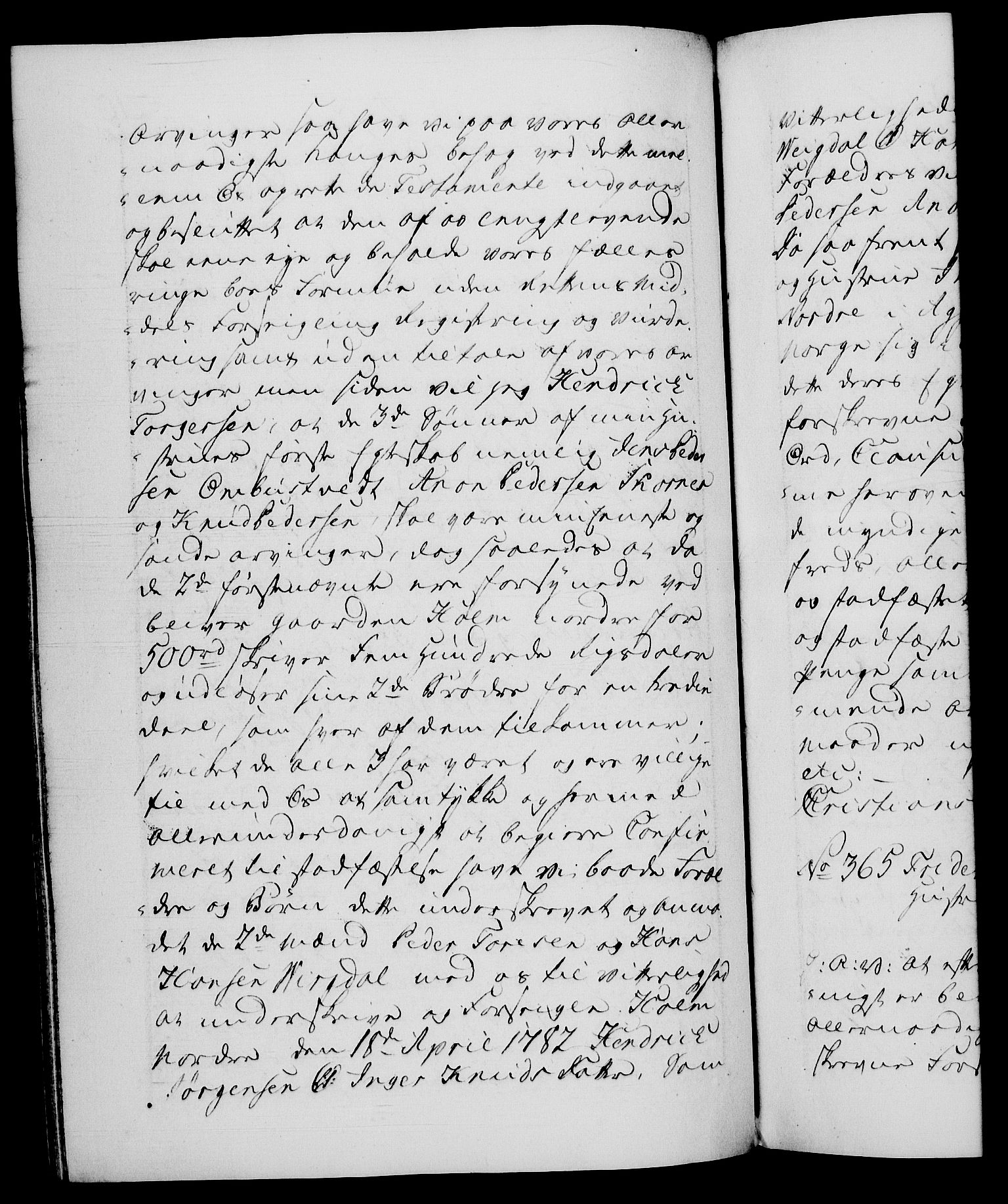 Danske Kanselli 1572-1799, RA/EA-3023/F/Fc/Fca/Fcaa/L0049: Norske registre, 1782-1783, s. 210b