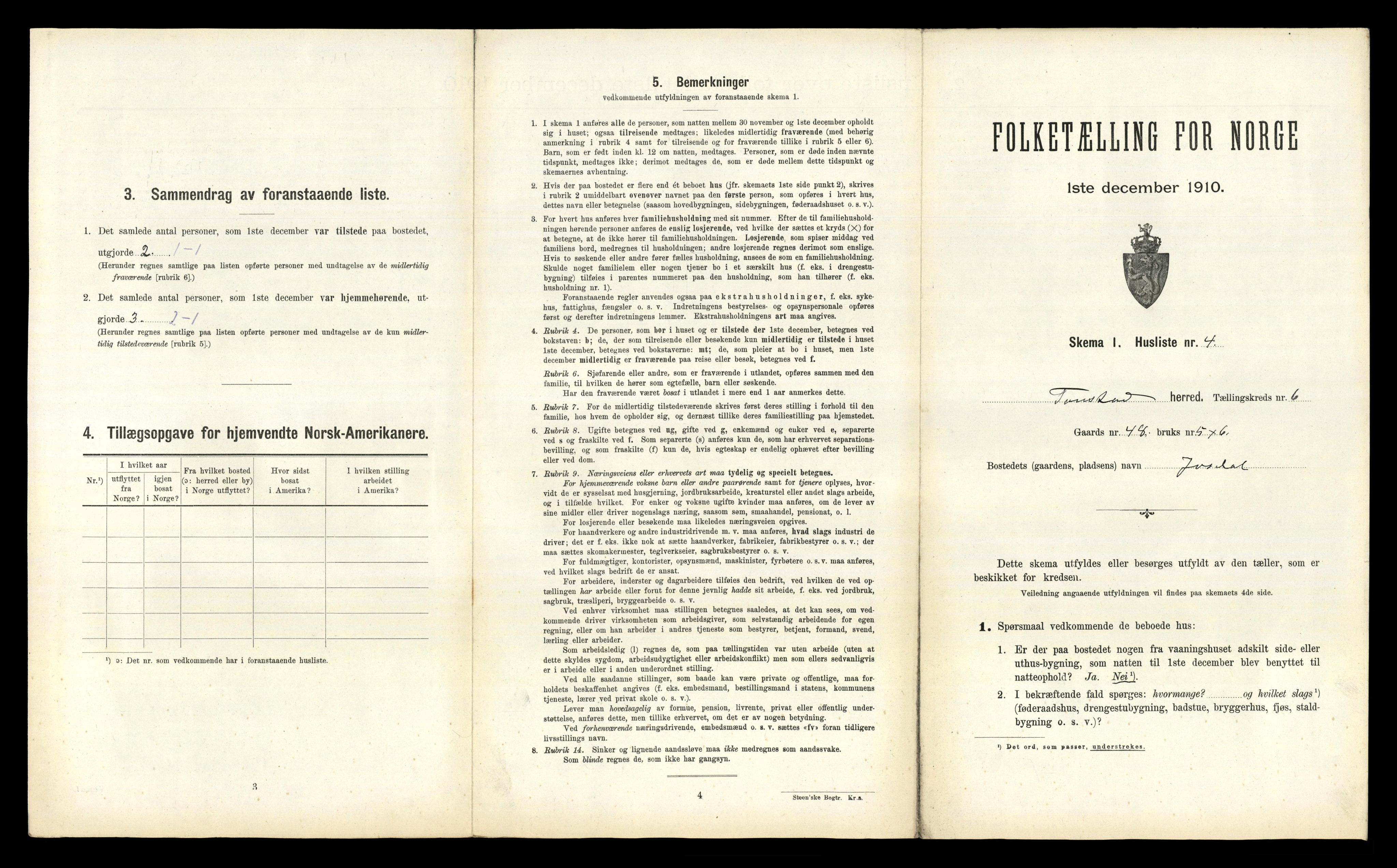 RA, Folketelling 1910 for 1046 Tonstad herred, 1910, s. 258