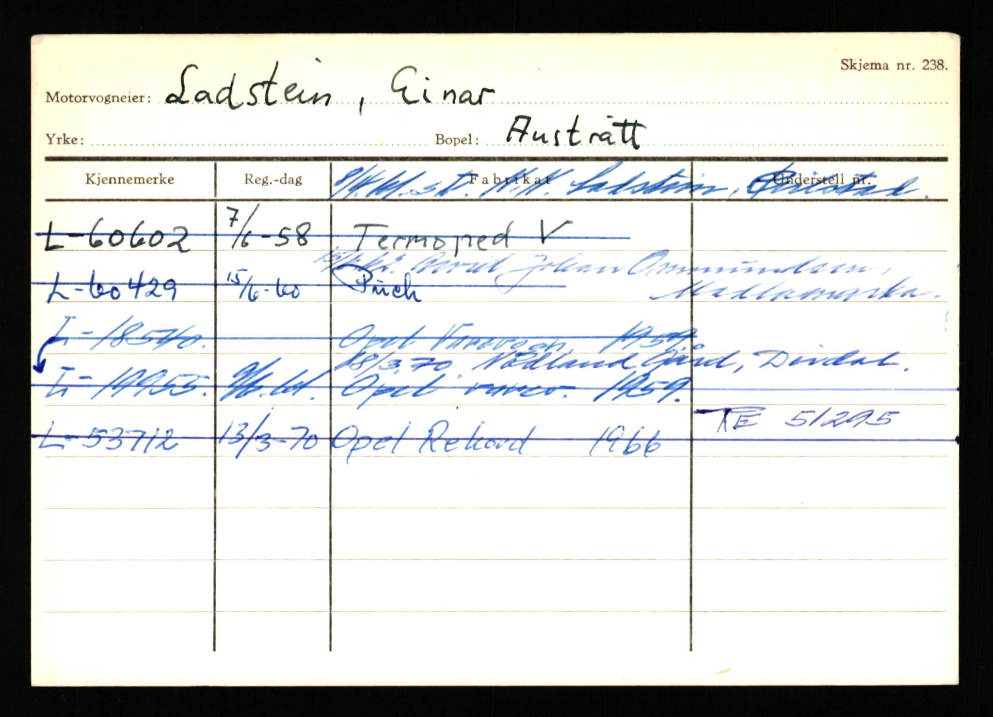 Stavanger trafikkstasjon, AV/SAST-A-101942/0/H/L0021: Kristiania - Landsnes, 1930-1971, s. 2376