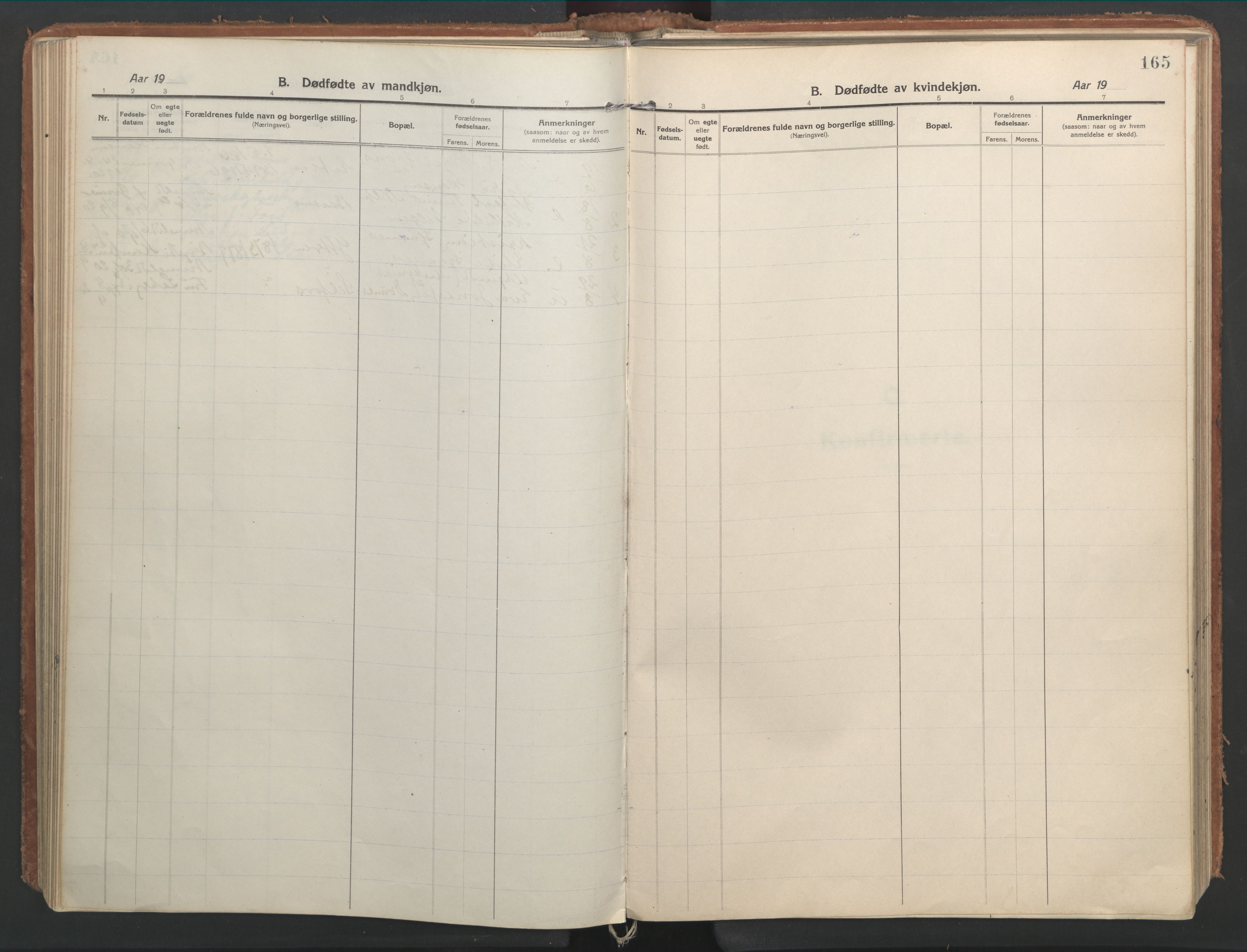 Ministerialprotokoller, klokkerbøker og fødselsregistre - Nordland, SAT/A-1459/827/L0404: Ministerialbok nr. 827A16, 1912-1925, s. 165