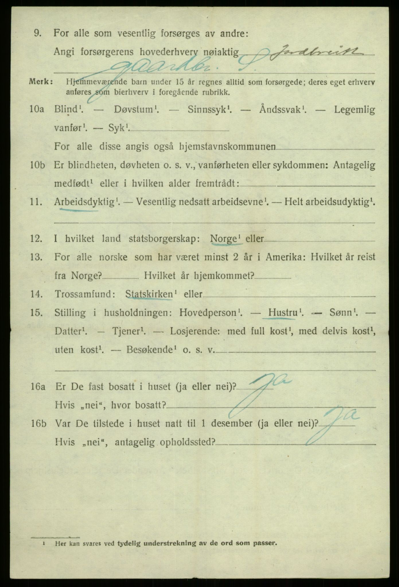 SAB, Folketelling 1920 for 1415 Lavik herred, 1920, s. 1329