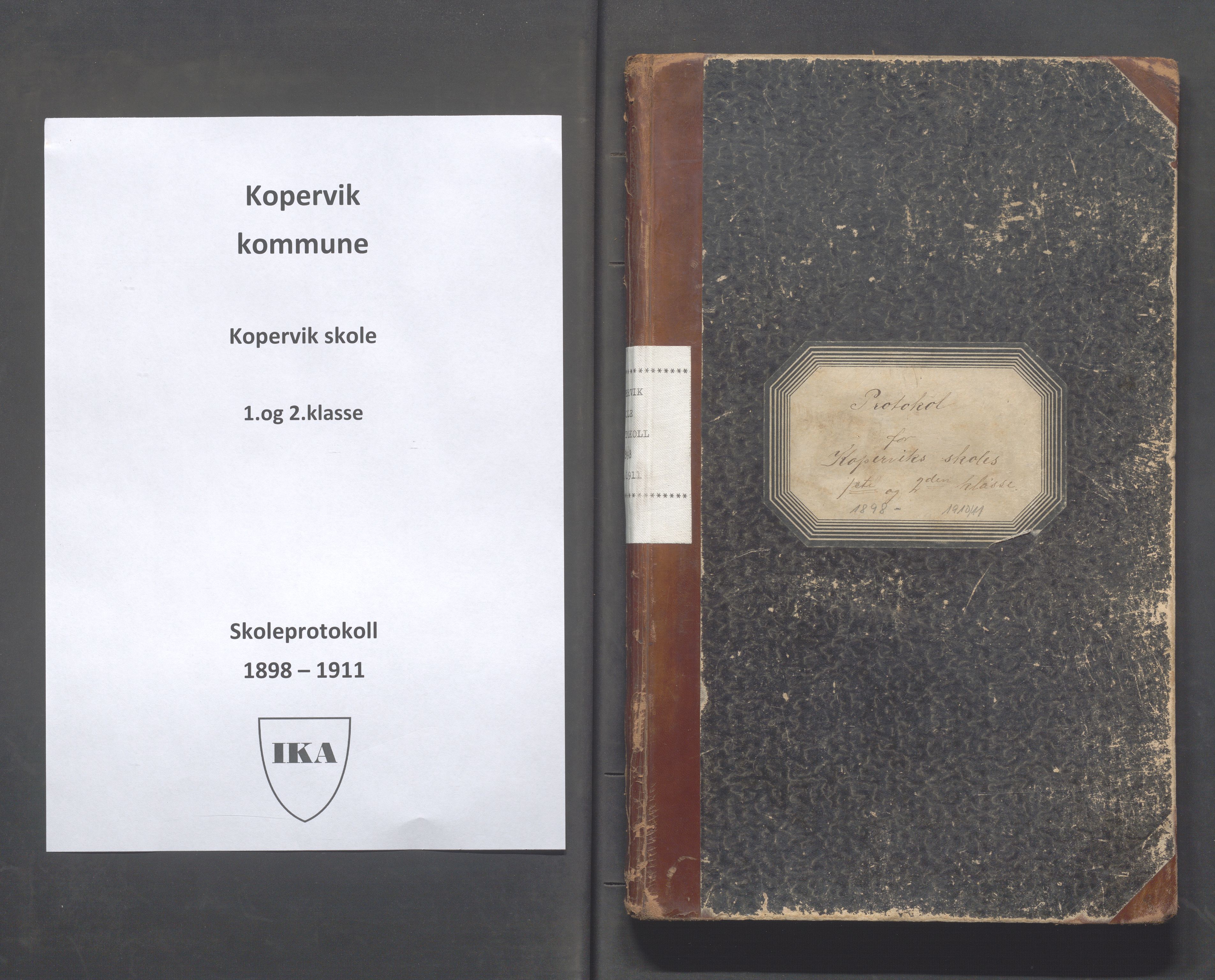 Kopervik Kommune - Kopervik skole, IKAR/K-102472/H/L0011: Skoleprotokoll 1.og 2.klasse, 1898-1911, s. 1