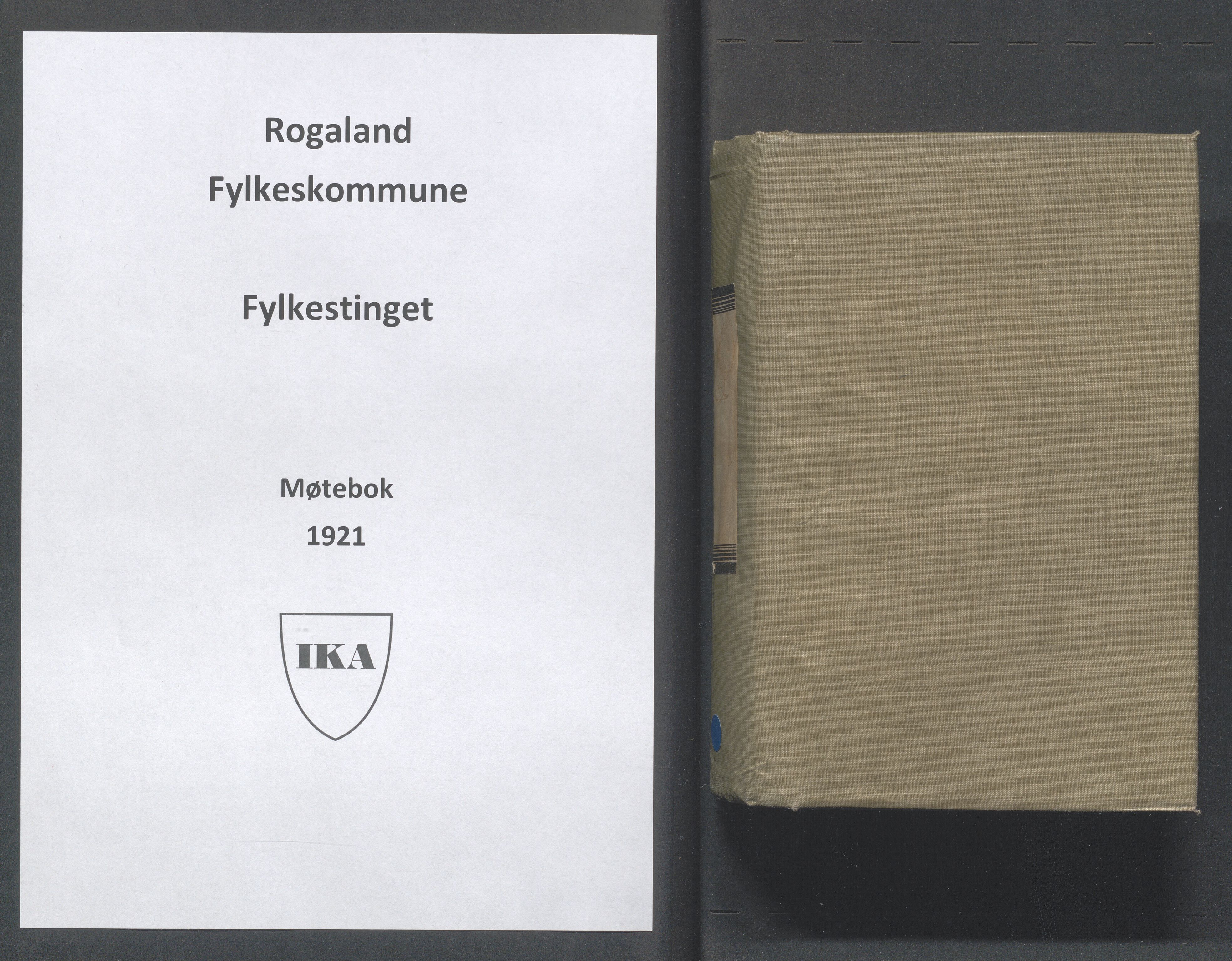 Rogaland fylkeskommune - Fylkesrådmannen , IKAR/A-900/A/Aa/Aaa/L0040: Møtebok , 1921