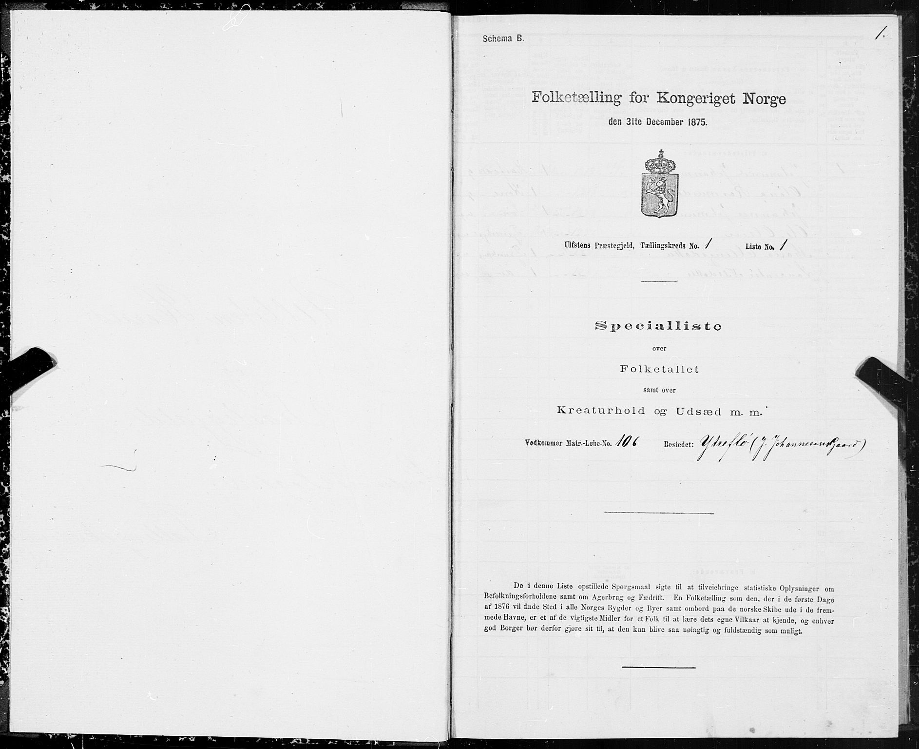 SAT, Folketelling 1875 for 1516P Ulstein prestegjeld, 1875, s. 1001