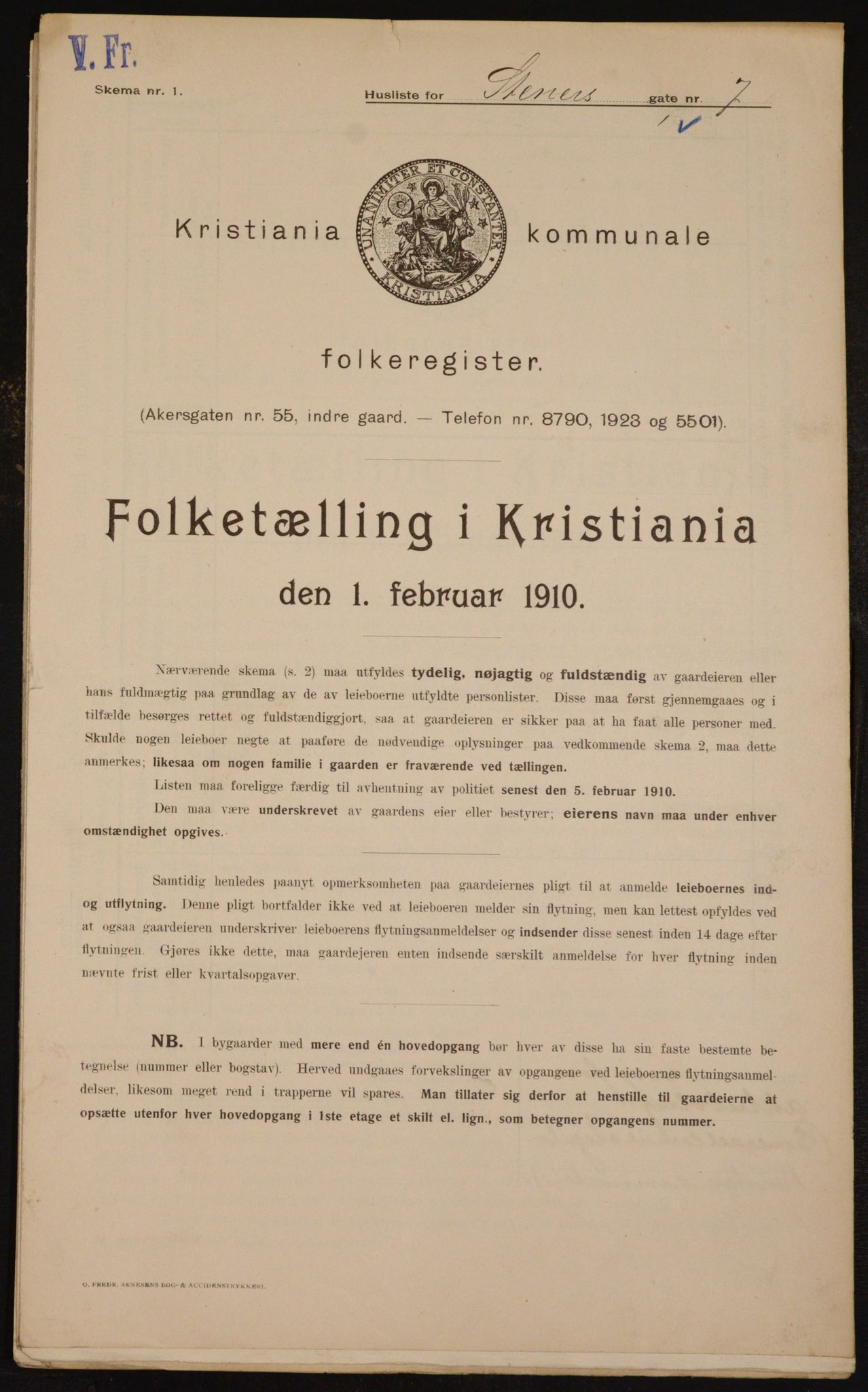 OBA, Kommunal folketelling 1.2.1910 for Kristiania, 1910, s. 96353