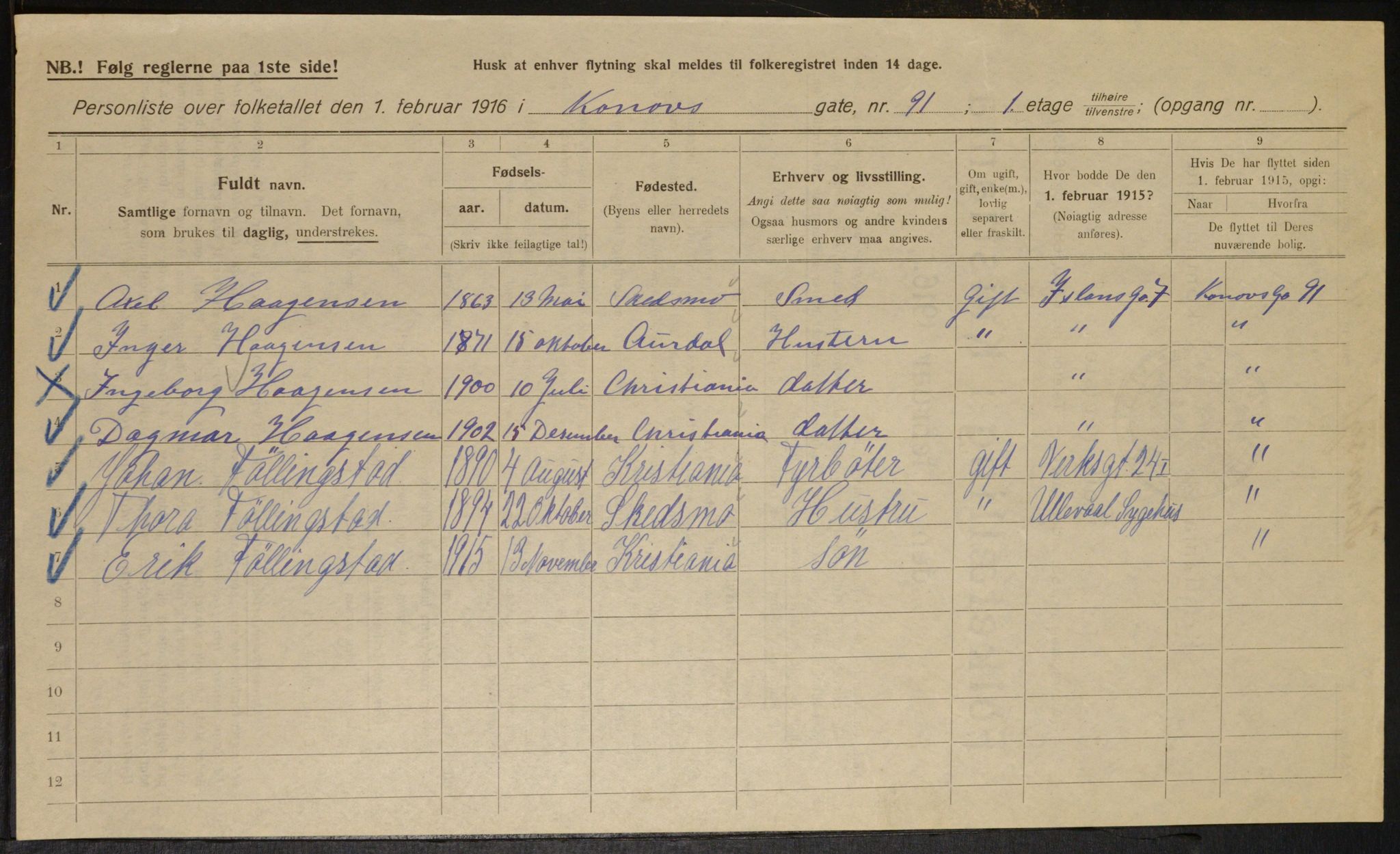 OBA, Kommunal folketelling 1.2.1916 for Kristiania, 1916, s. 54570