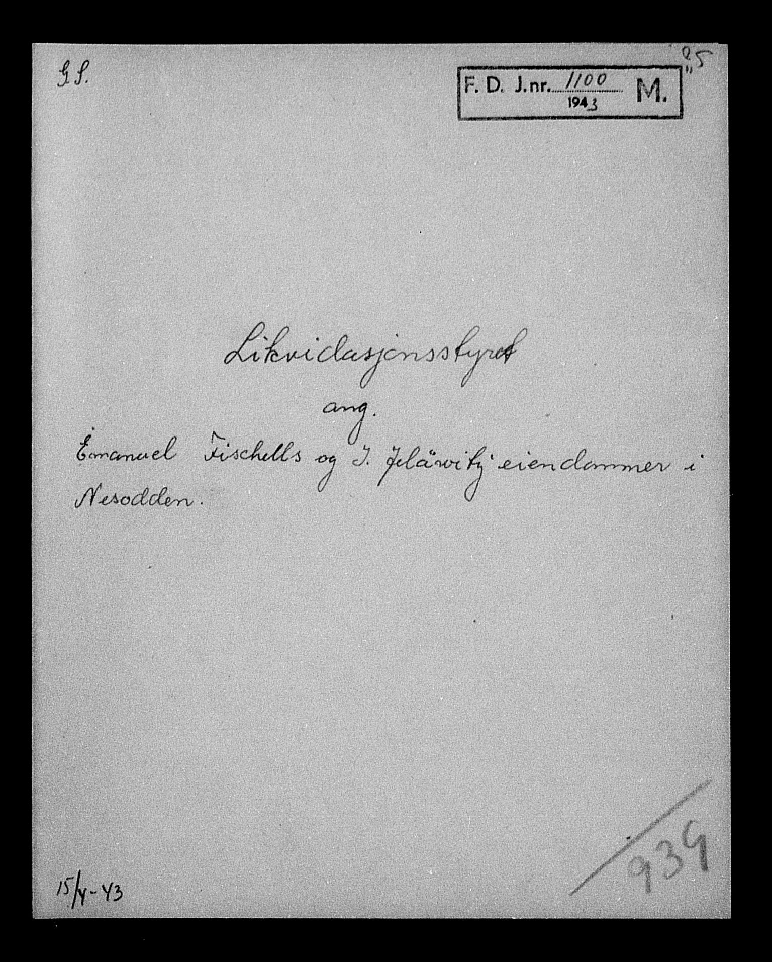 Justisdepartementet, Tilbakeføringskontoret for inndratte formuer, AV/RA-S-1564/H/Hc/Hcc/L0948: --, 1945-1947, s. 248