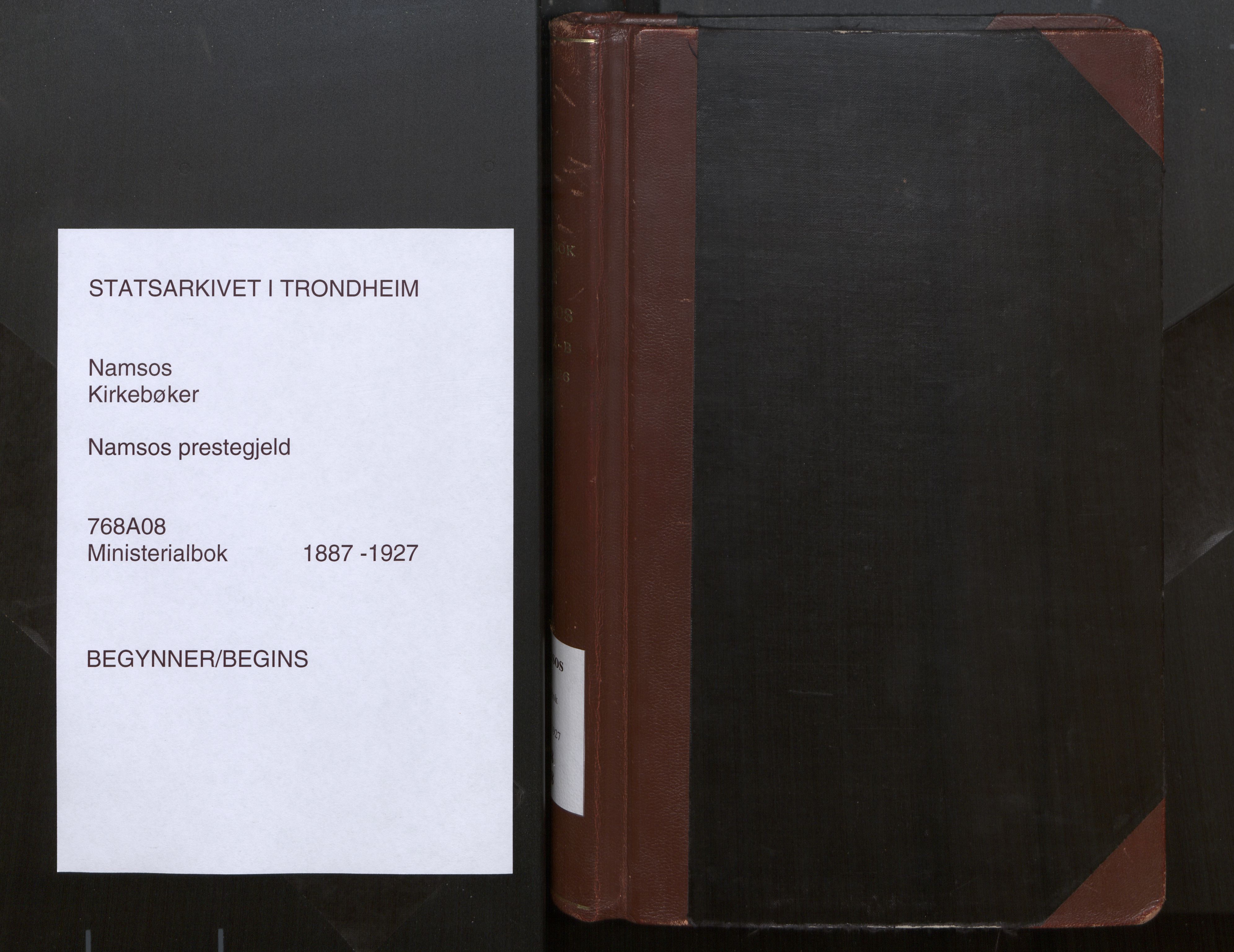 Ministerialprotokoller, klokkerbøker og fødselsregistre - Nord-Trøndelag, AV/SAT-A-1458/768/L0574: Ministerialbok nr. 768A08, 1887-1927