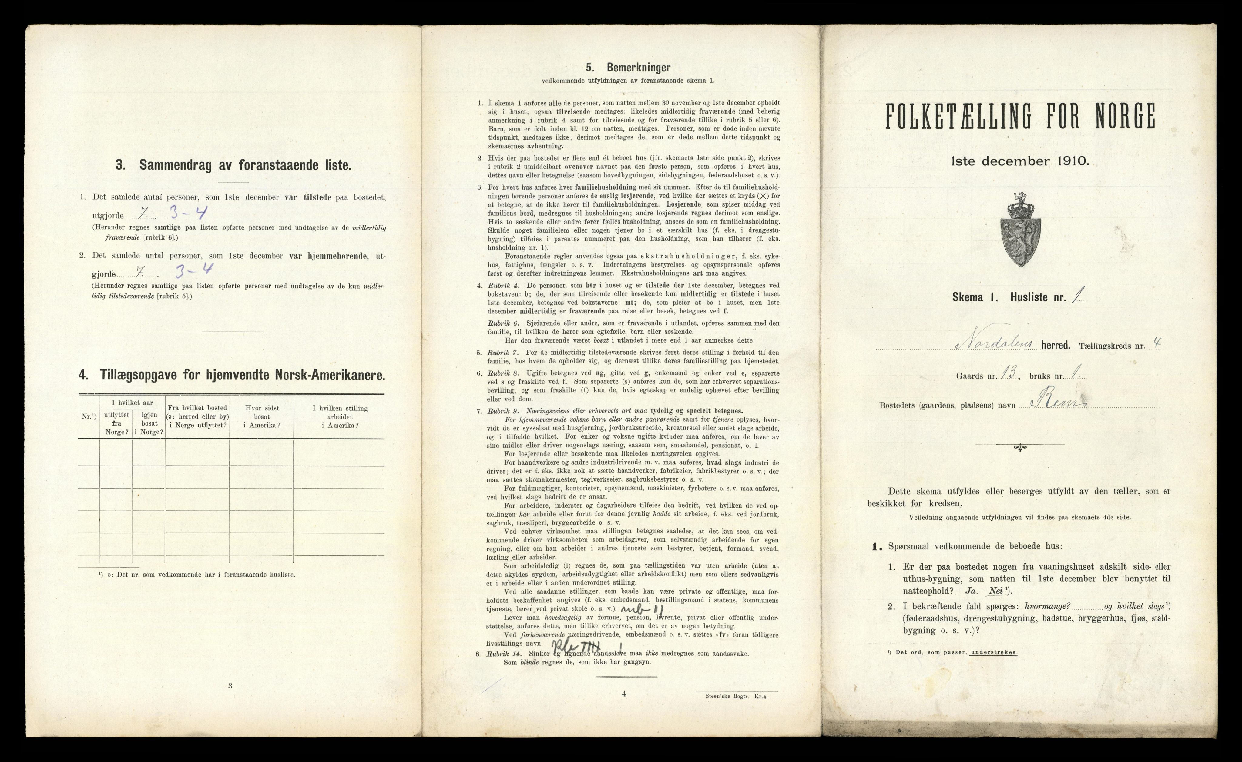 RA, Folketelling 1910 for 1524 Norddal herred, 1910, s. 319