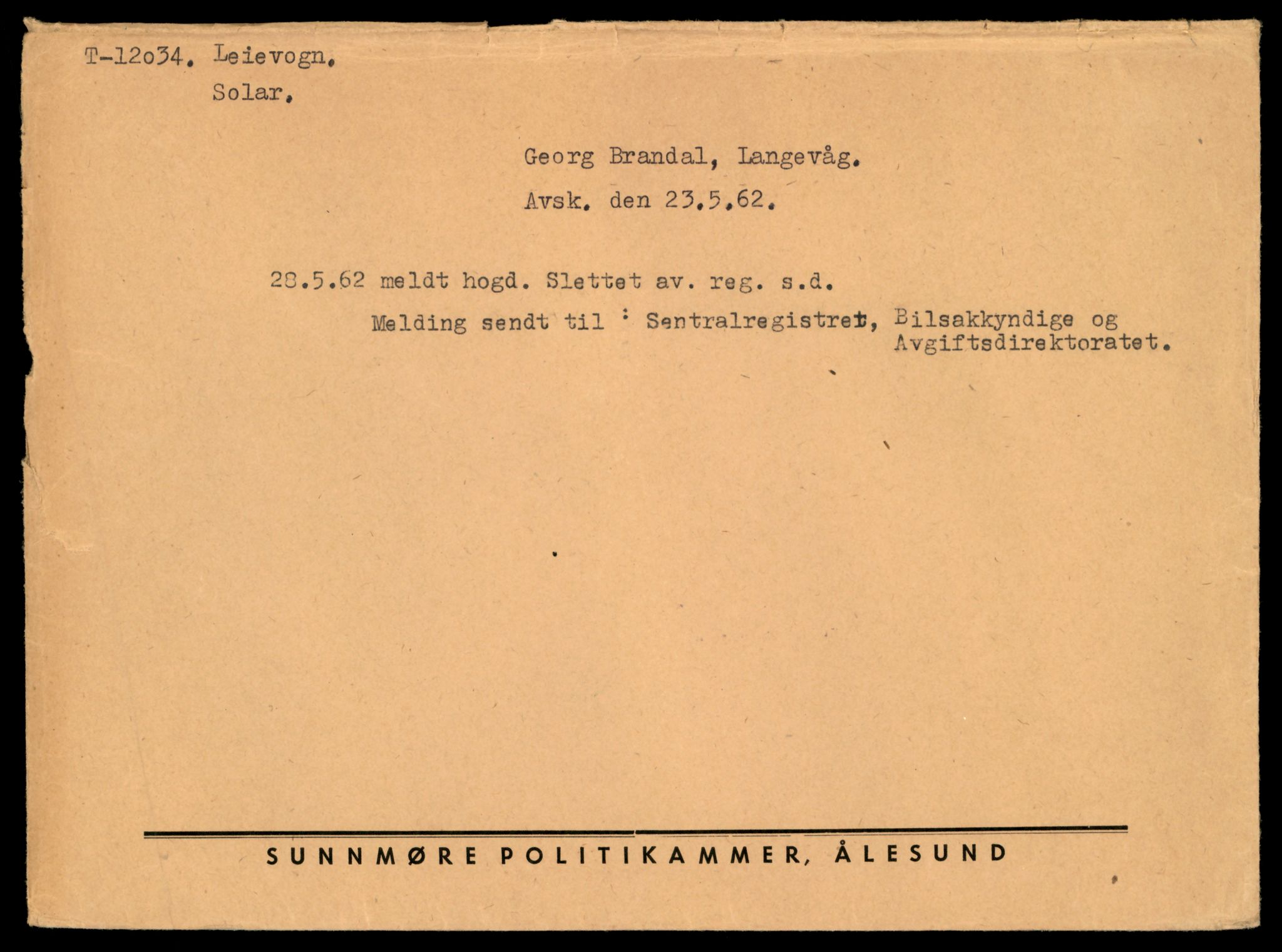 Møre og Romsdal vegkontor - Ålesund trafikkstasjon, AV/SAT-A-4099/F/Fe/L0032: Registreringskort for kjøretøy T 11997 - T 12149, 1927-1998, s. 1145