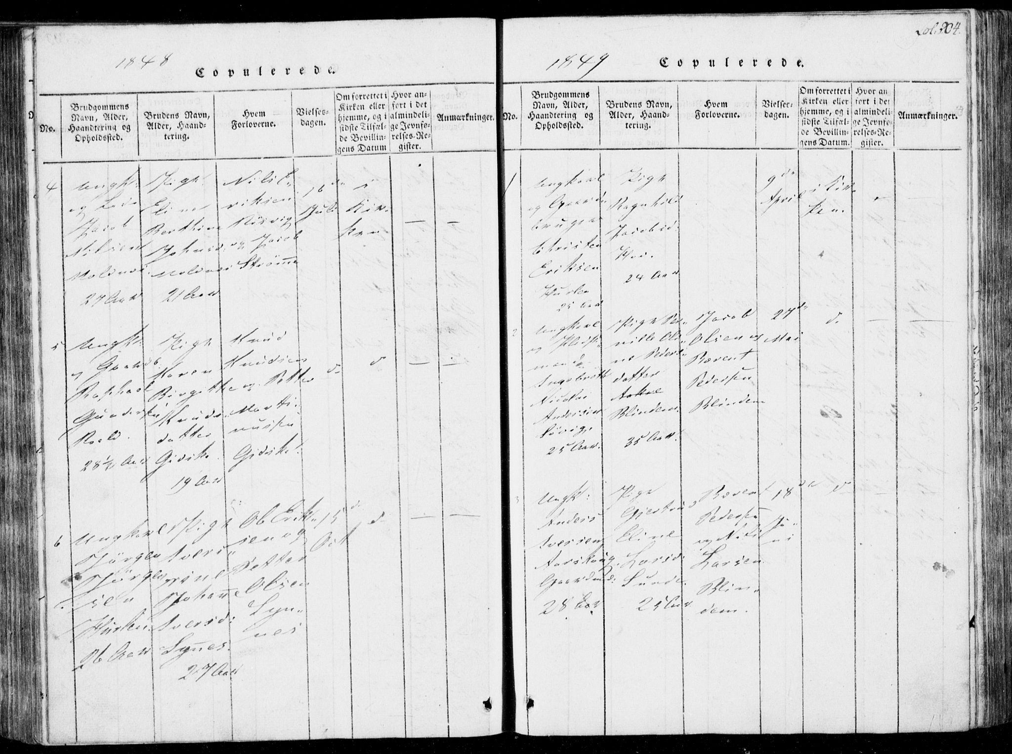 Ministerialprotokoller, klokkerbøker og fødselsregistre - Møre og Romsdal, AV/SAT-A-1454/537/L0517: Ministerialbok nr. 537A01, 1818-1862, s. 204