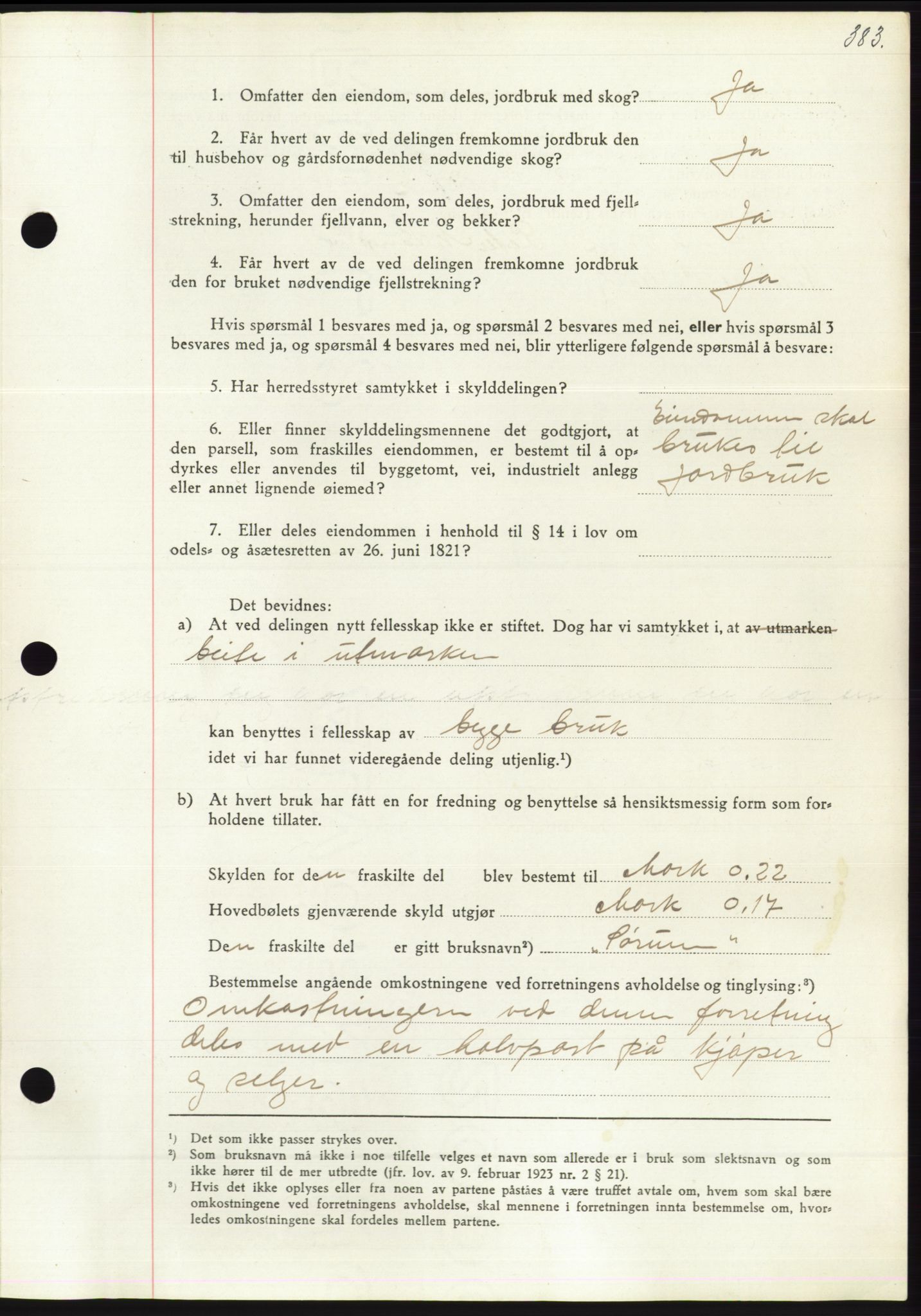 Søre Sunnmøre sorenskriveri, AV/SAT-A-4122/1/2/2C/L0071: Pantebok nr. 65, 1941-1941, Dagboknr: 848/1941