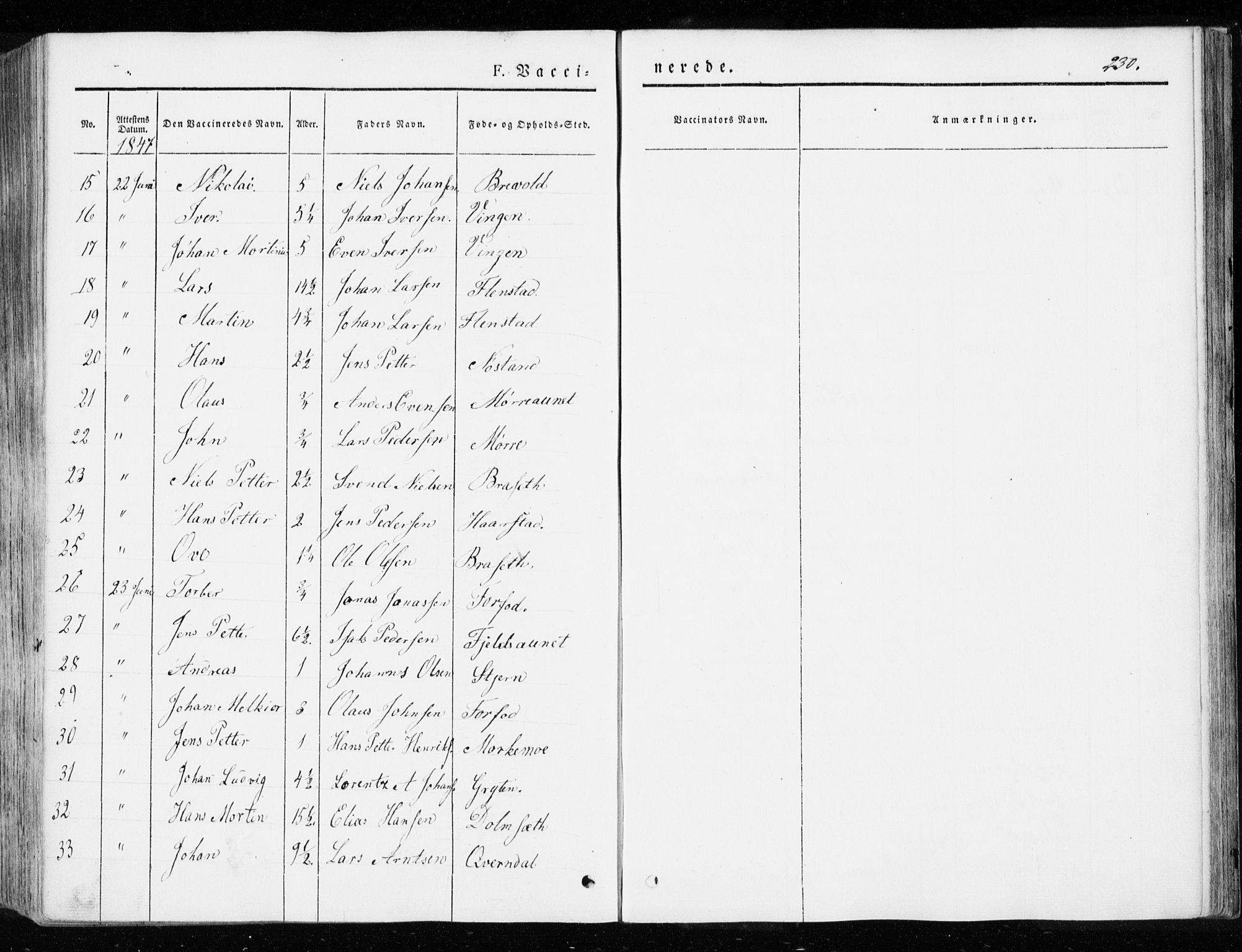 Ministerialprotokoller, klokkerbøker og fødselsregistre - Sør-Trøndelag, AV/SAT-A-1456/655/L0677: Ministerialbok nr. 655A06, 1847-1860, s. 230