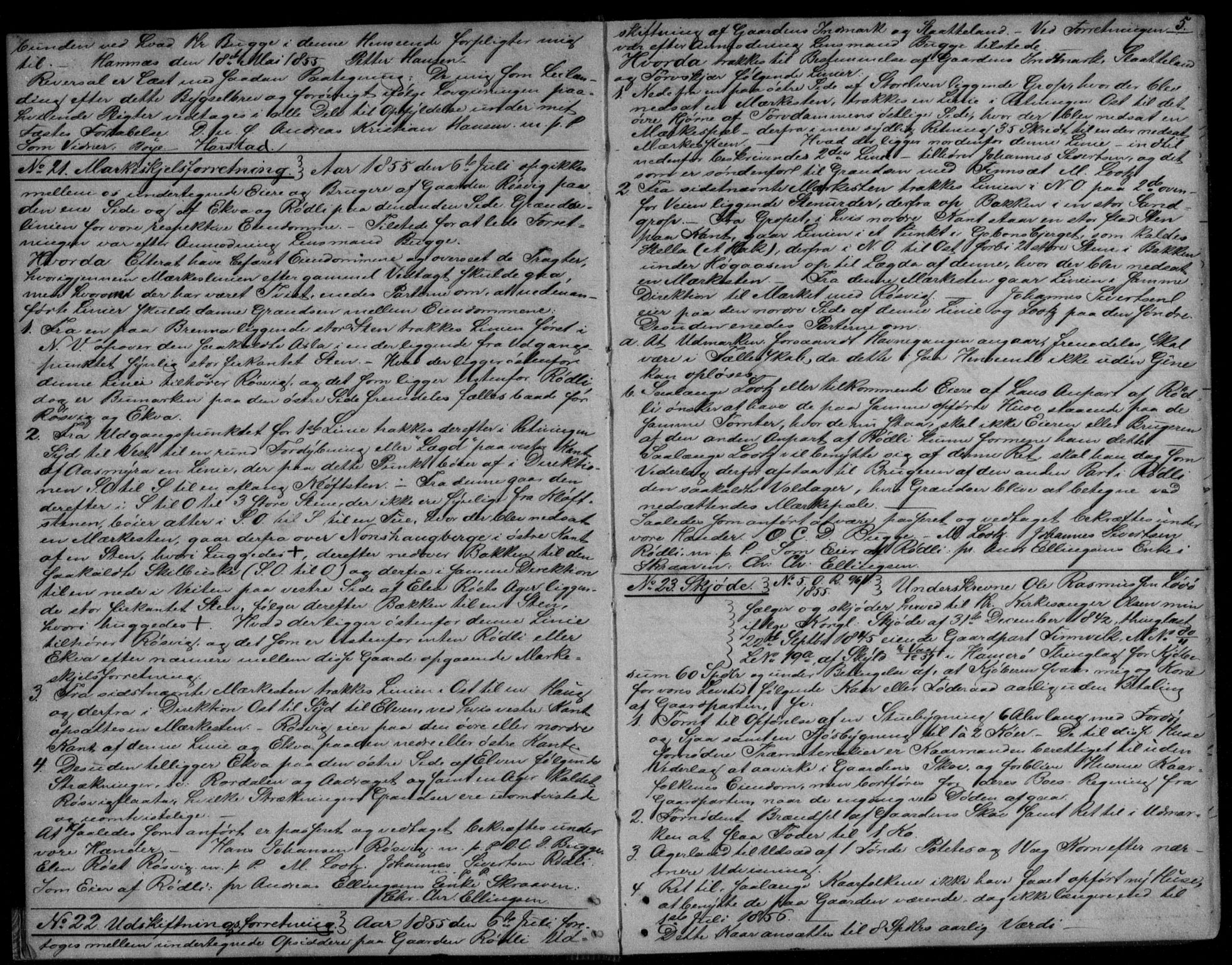 Salten sorenskriveri, SAT/A-4578/1/2/2C/L0010: Pantebok nr. K, 1855-1850, s. 5