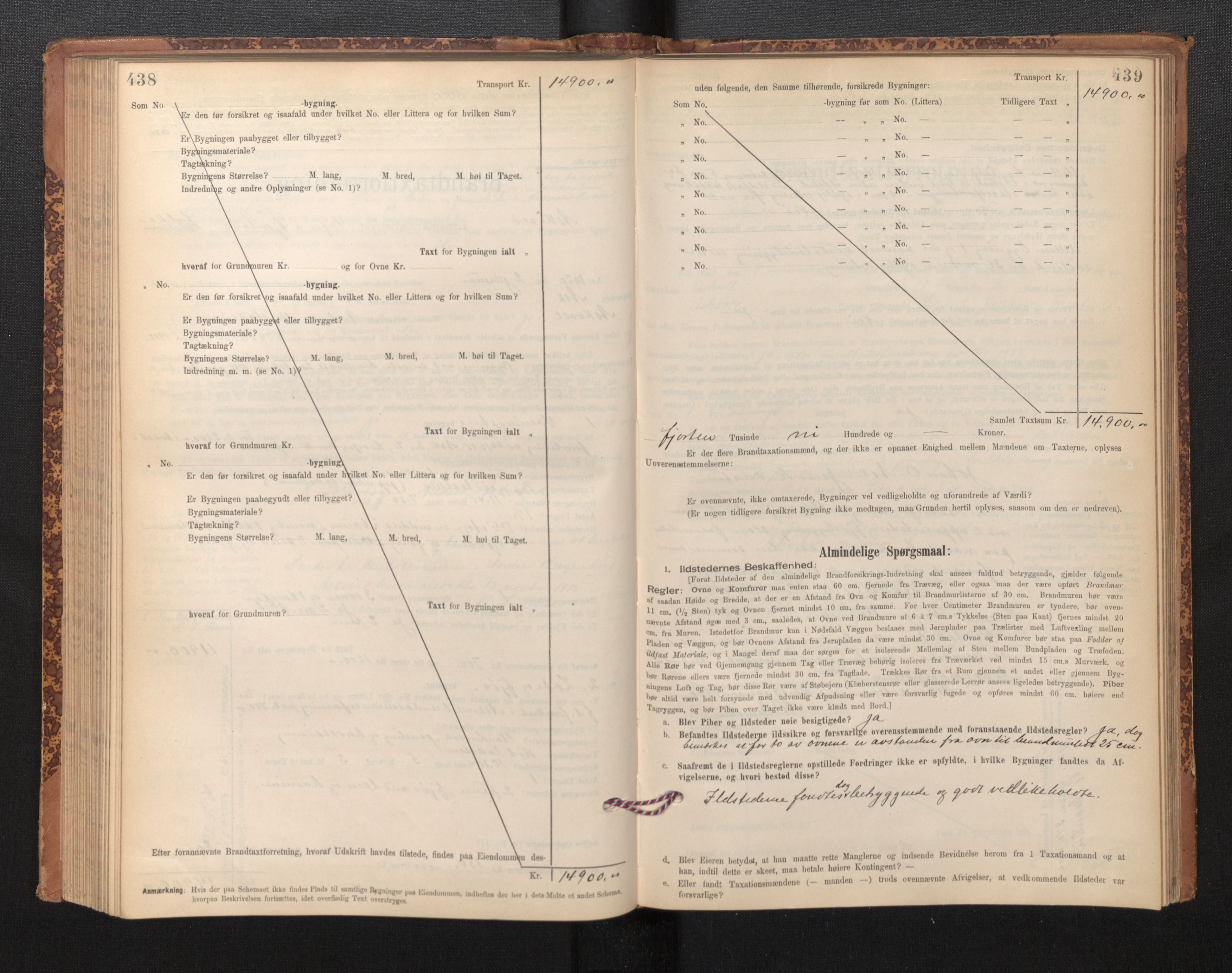 Lensmannen i Askvoll, SAB/A-26301/0012/L0004: Branntakstprotokoll, skjematakst og liste over branntakstmenn, 1895-1932, s. 438-439