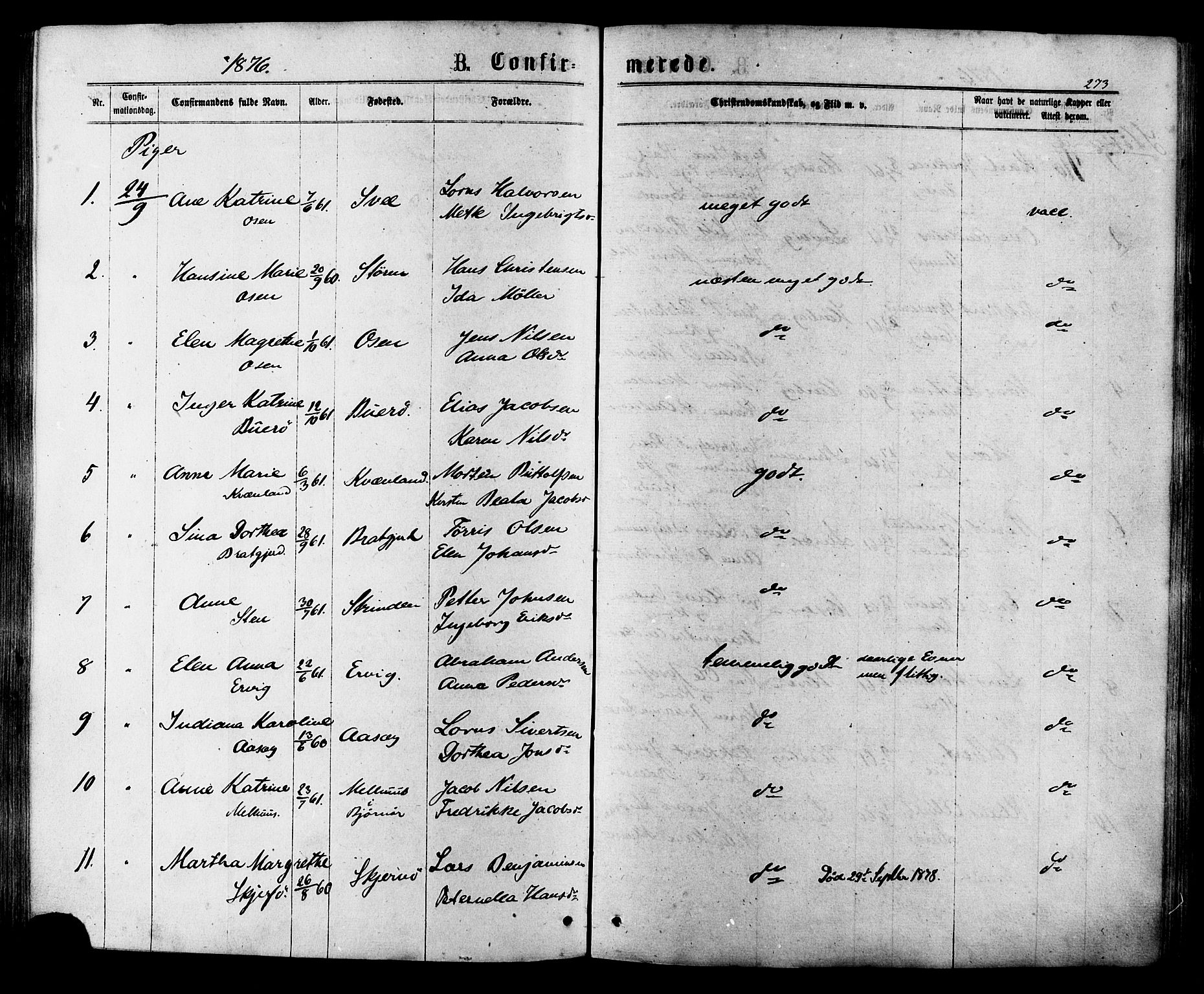 Ministerialprotokoller, klokkerbøker og fødselsregistre - Sør-Trøndelag, SAT/A-1456/657/L0706: Ministerialbok nr. 657A07, 1867-1878, s. 273