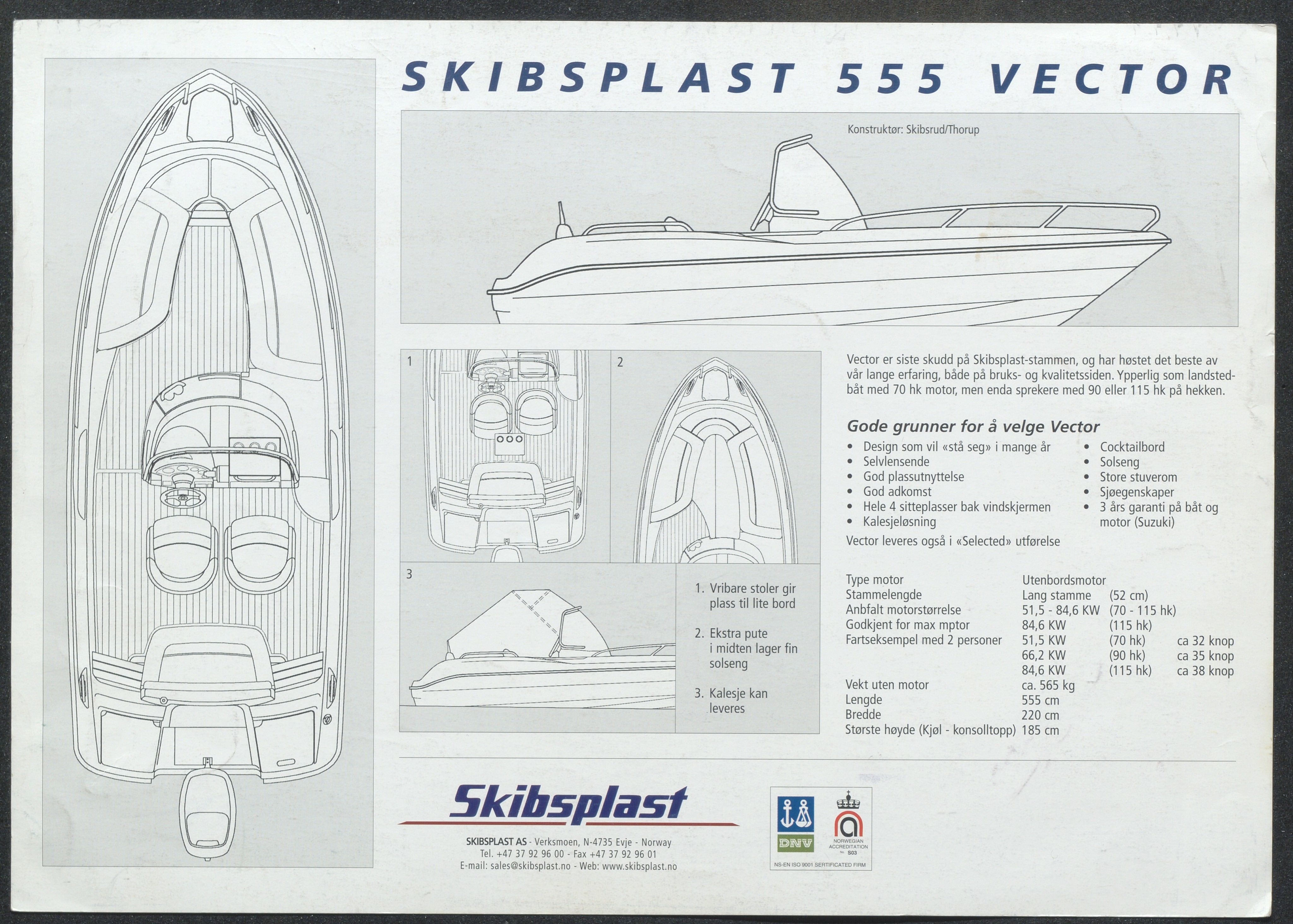 Skibsplast, AAKS/PA-2968/01/X/X01/L0002/0029: Brosjyrer / Skibsplast 555 Vector