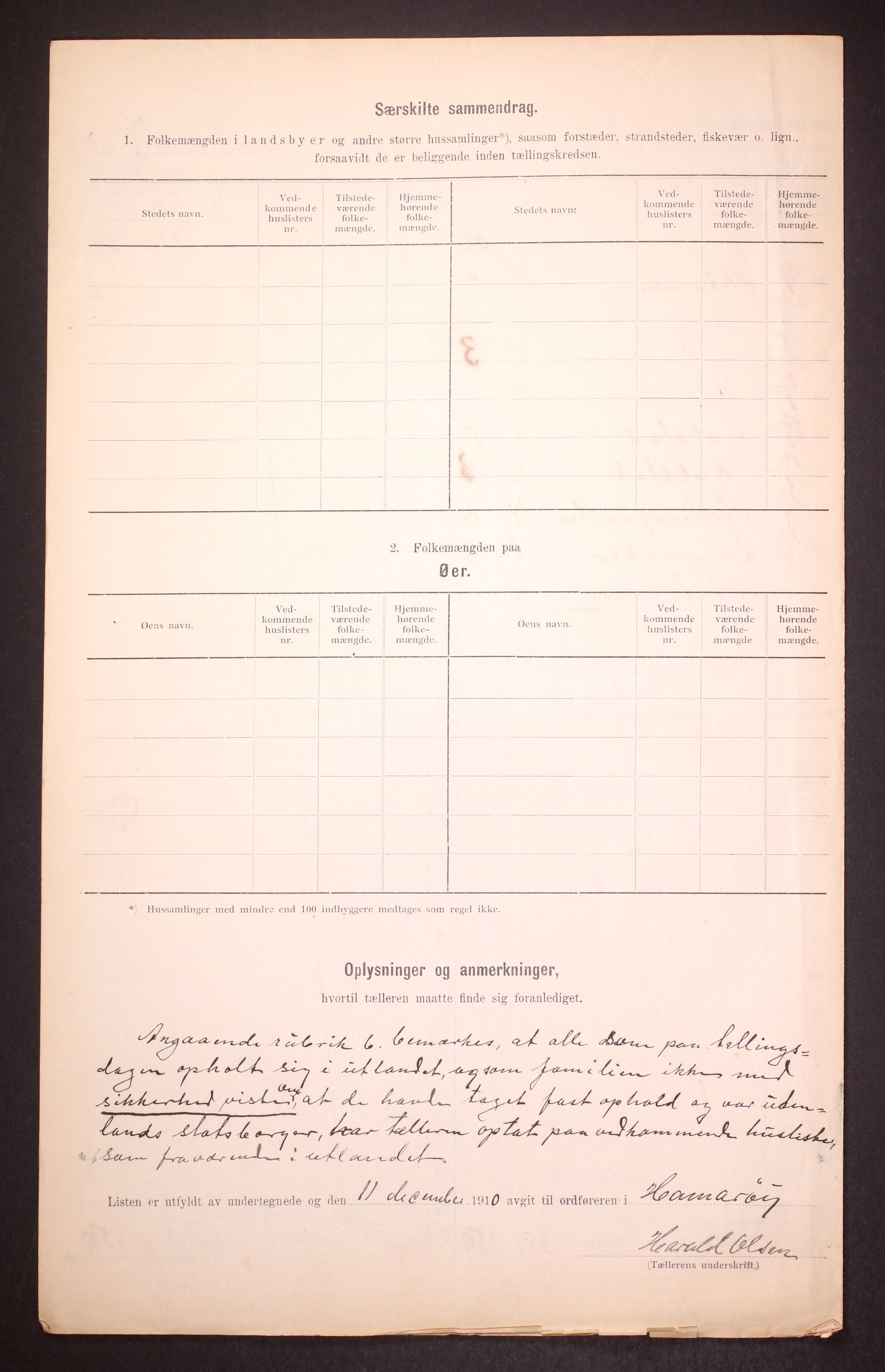 RA, Folketelling 1910 for 1849 Hamarøy herred, 1910, s. 12