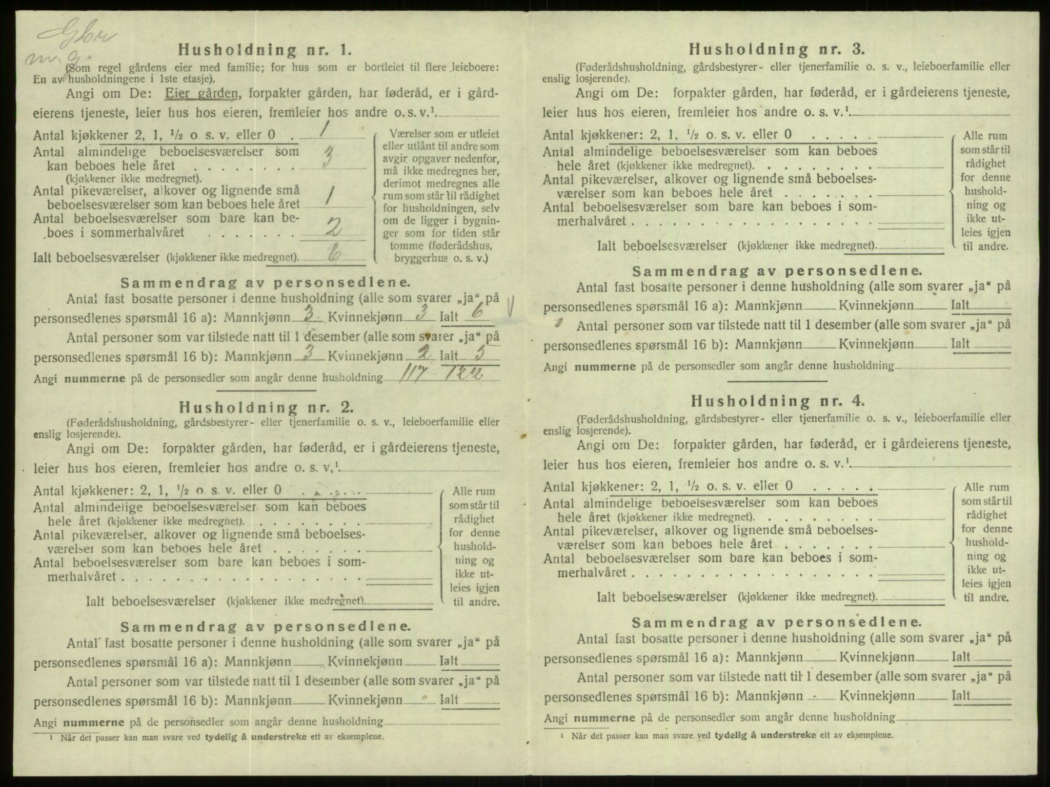 SAB, Folketelling 1920 for 1443 Eid herred, 1920, s. 206